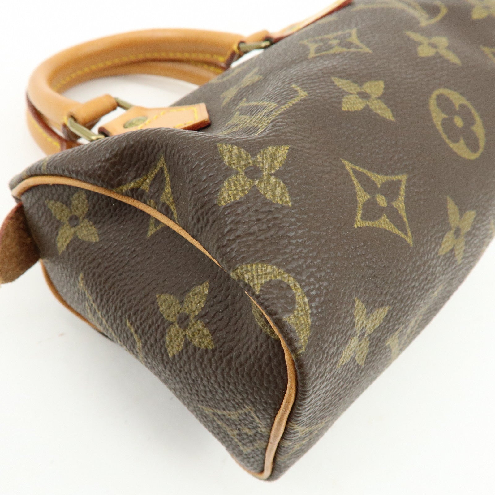 Louis Vuitton Monogram Mini Speedy Hand Bag Brown M41534