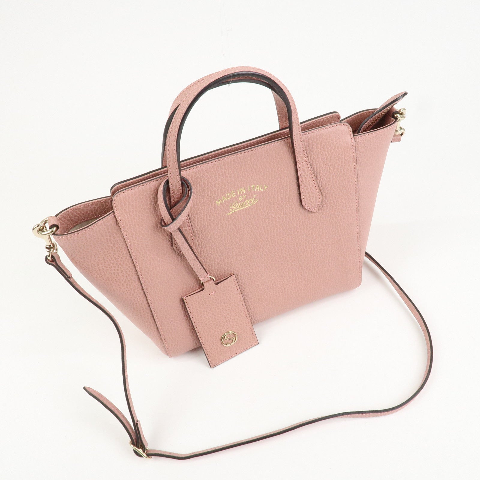 GUCCI Swing Mini GG Marmont 2Way Hand Bag Shoulder Bag Pink 368827