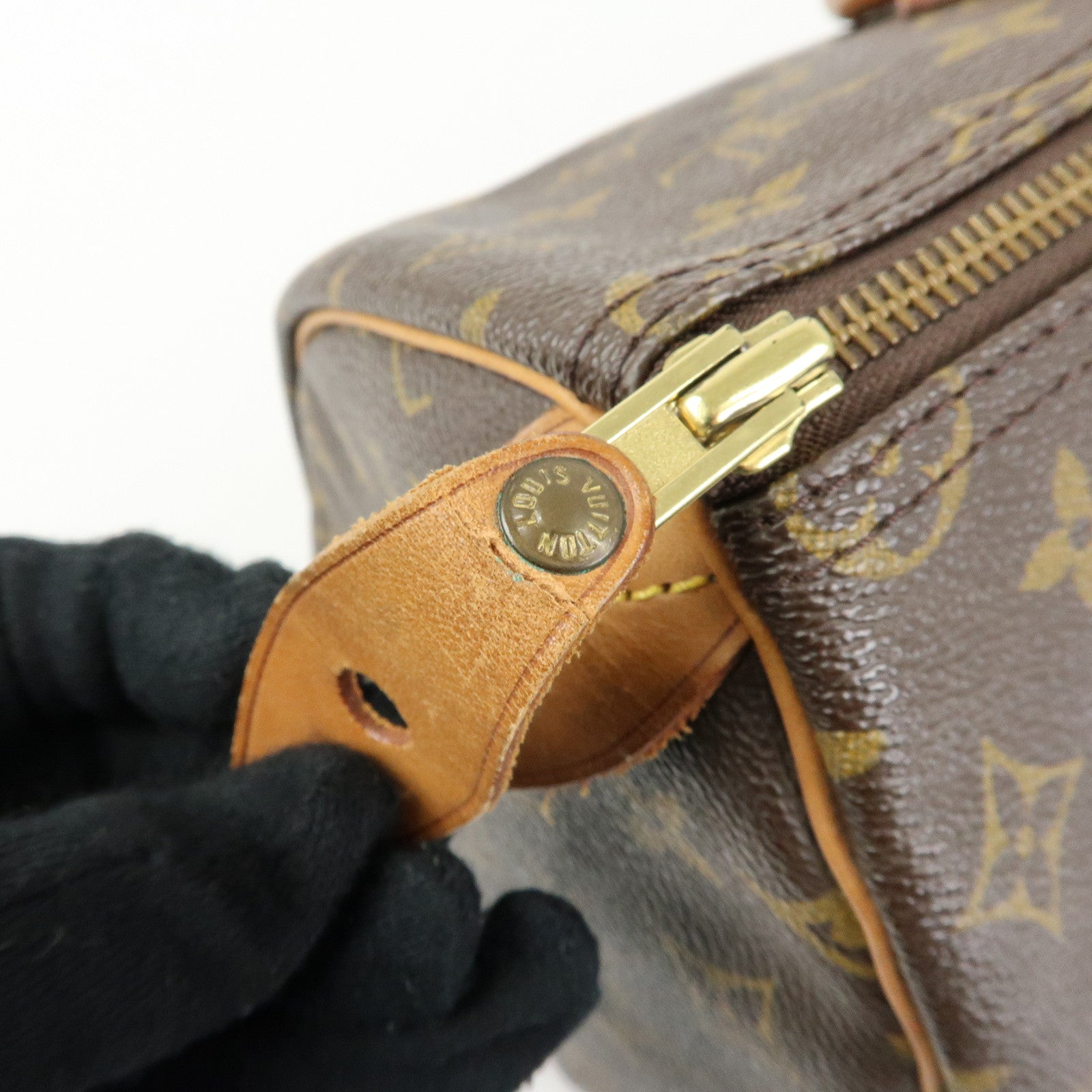 Louis Vuitton Monogram Speedy 35 Boston Bag Hand Bag Brown M41524