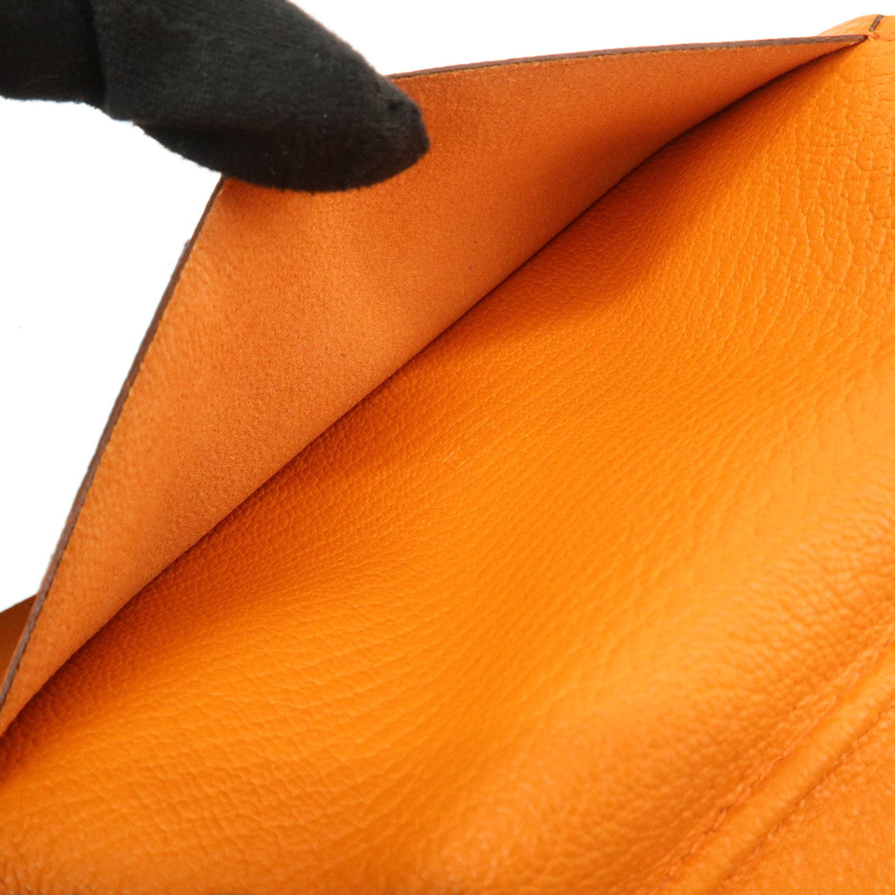 HERMES Leather N Stamped Agenda Mini Planner Cover Orange