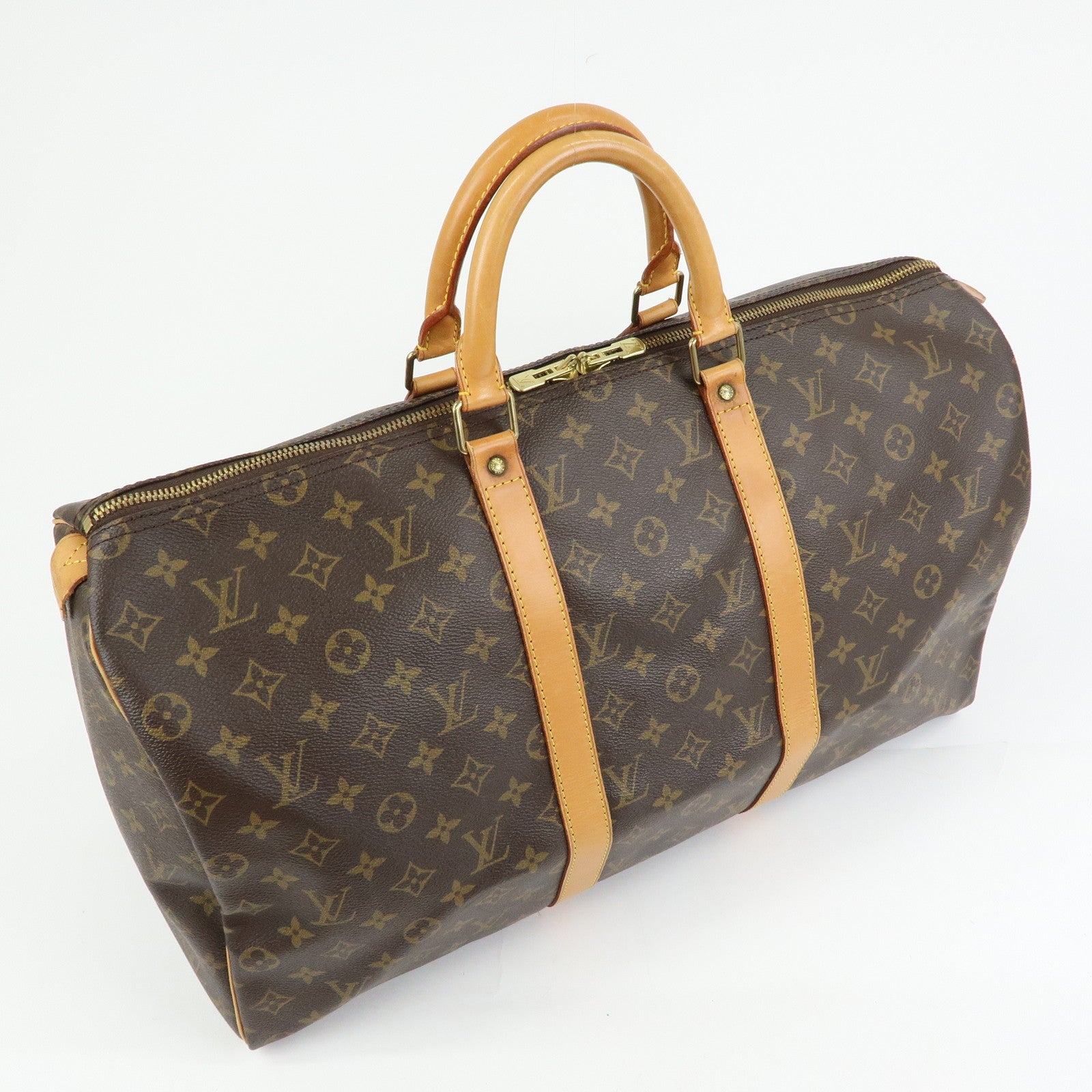 Louis Vuitton Monogram Keep All 50 Boston Bag Brown M41426