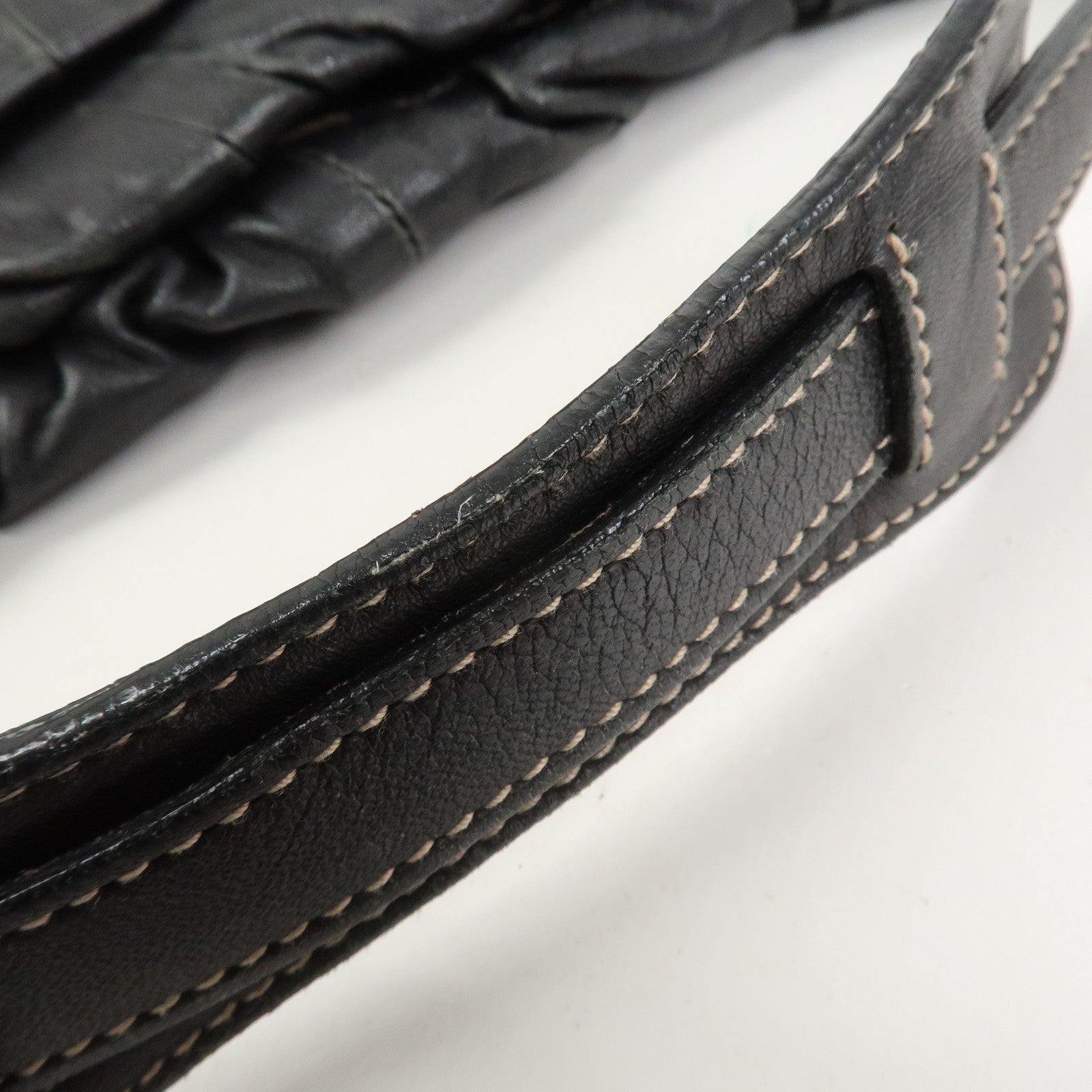 Dolce&Gabbana Leather 2Way Bag Shoulder Crossbody Bag Black