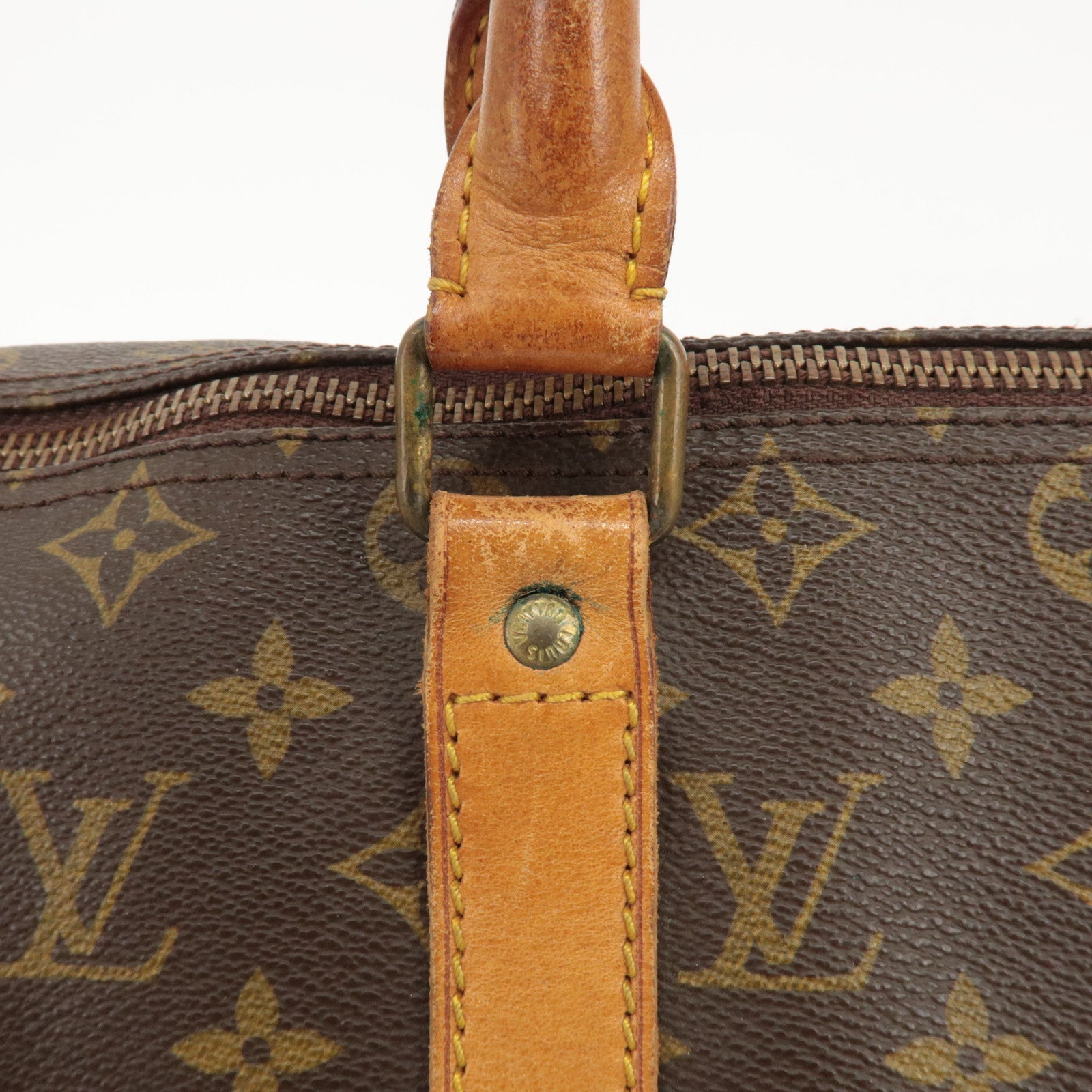 Louis Vuitton Monogram Keep All 50 Boston Bag Brown M41426 Used
