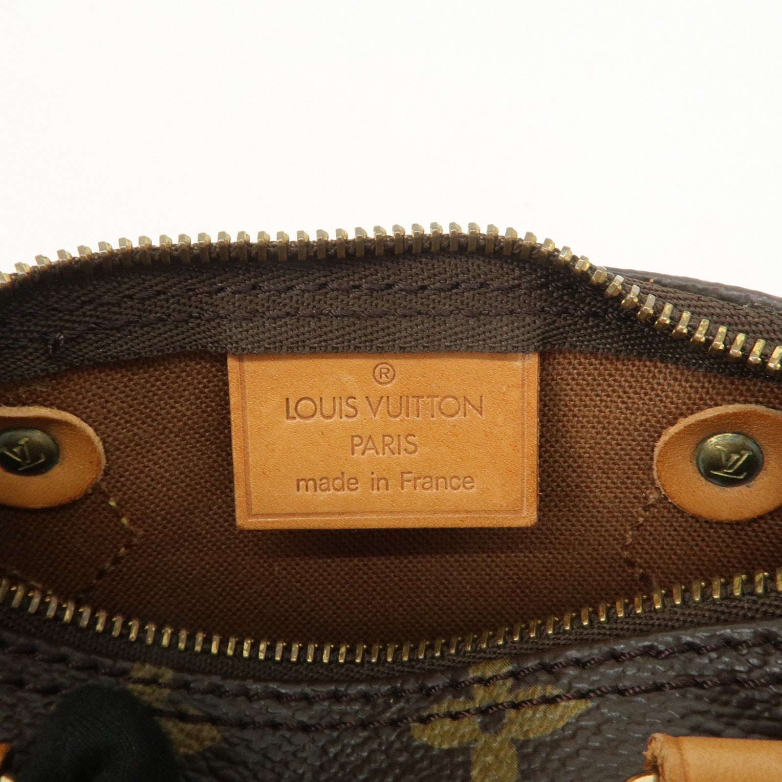 Louis Vuitton Monogram Mini Speedy Hand Bag Boston Bag Brown M41534
