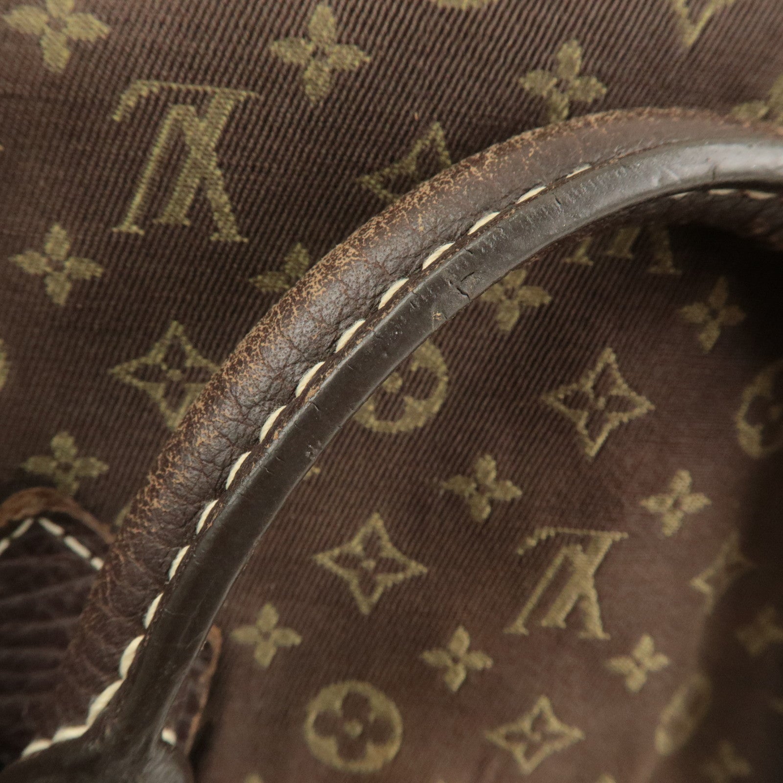 Louis Vuitton Monogram Mini Lin Speedy 30 Boston Bag Ebene M95224