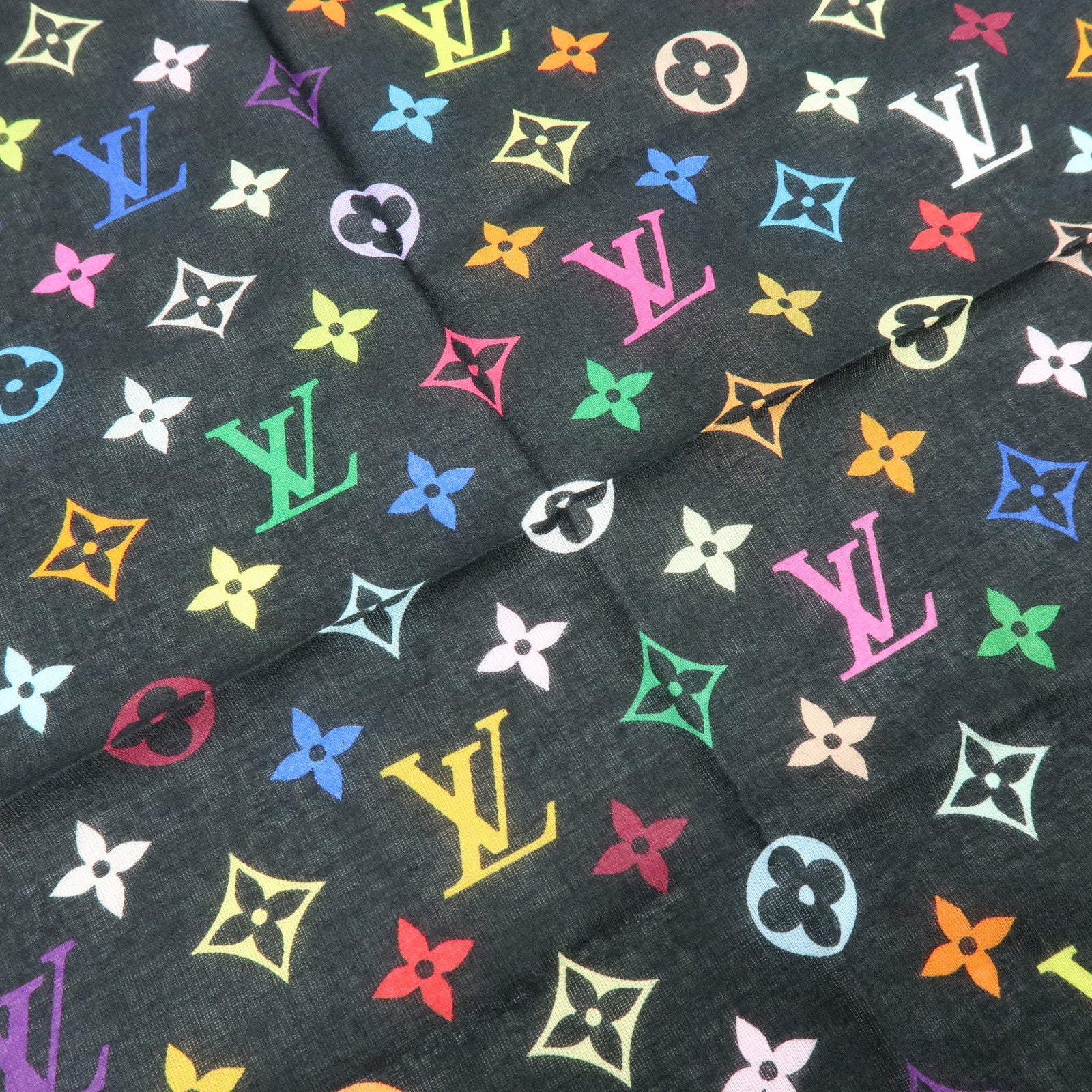 Louis Vuitton Monogram Multicolor Cotton 100・・Handkerchief M71912
