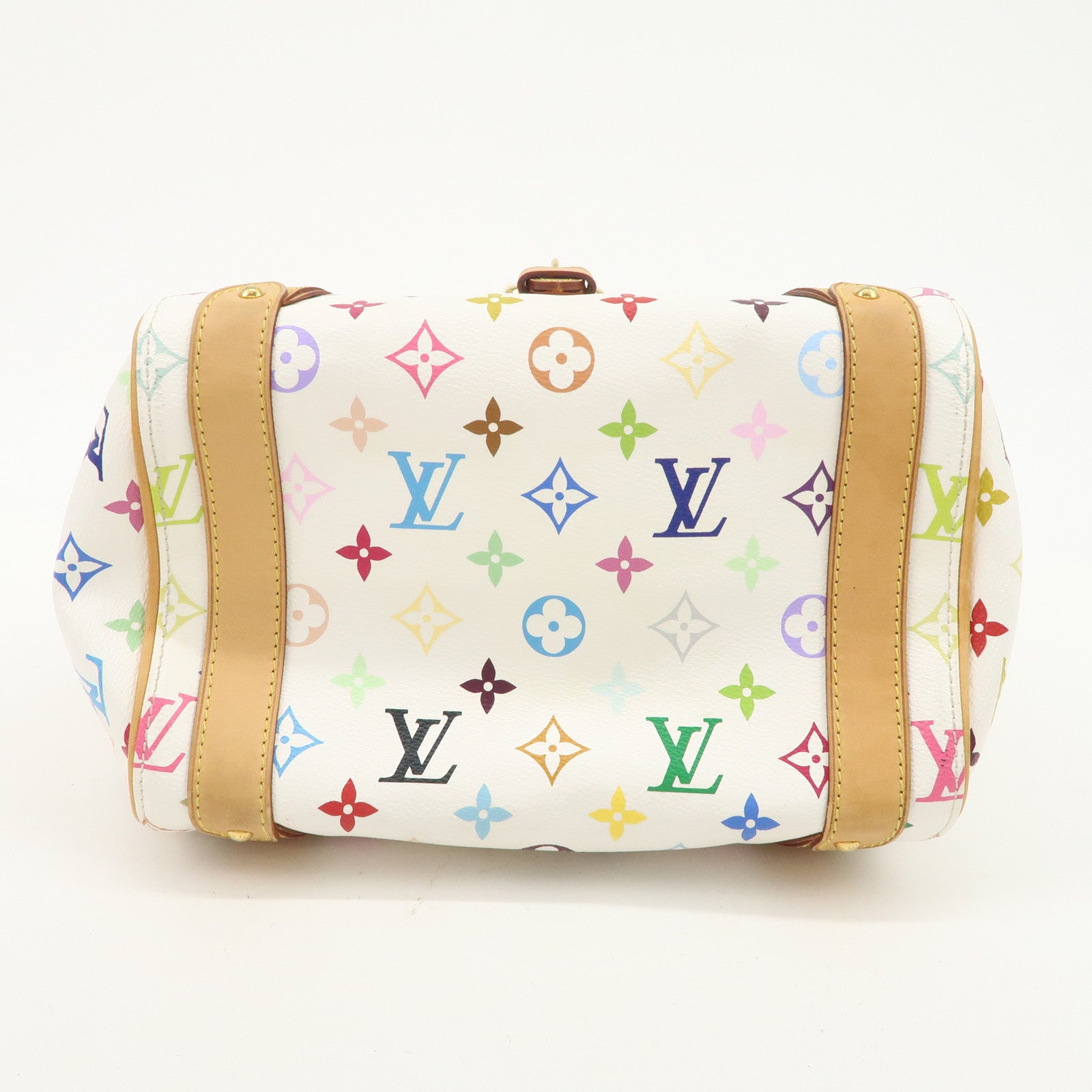 Louis Vuitton Monogram Multicolor Priscilla Hand Bag Blanc M40096