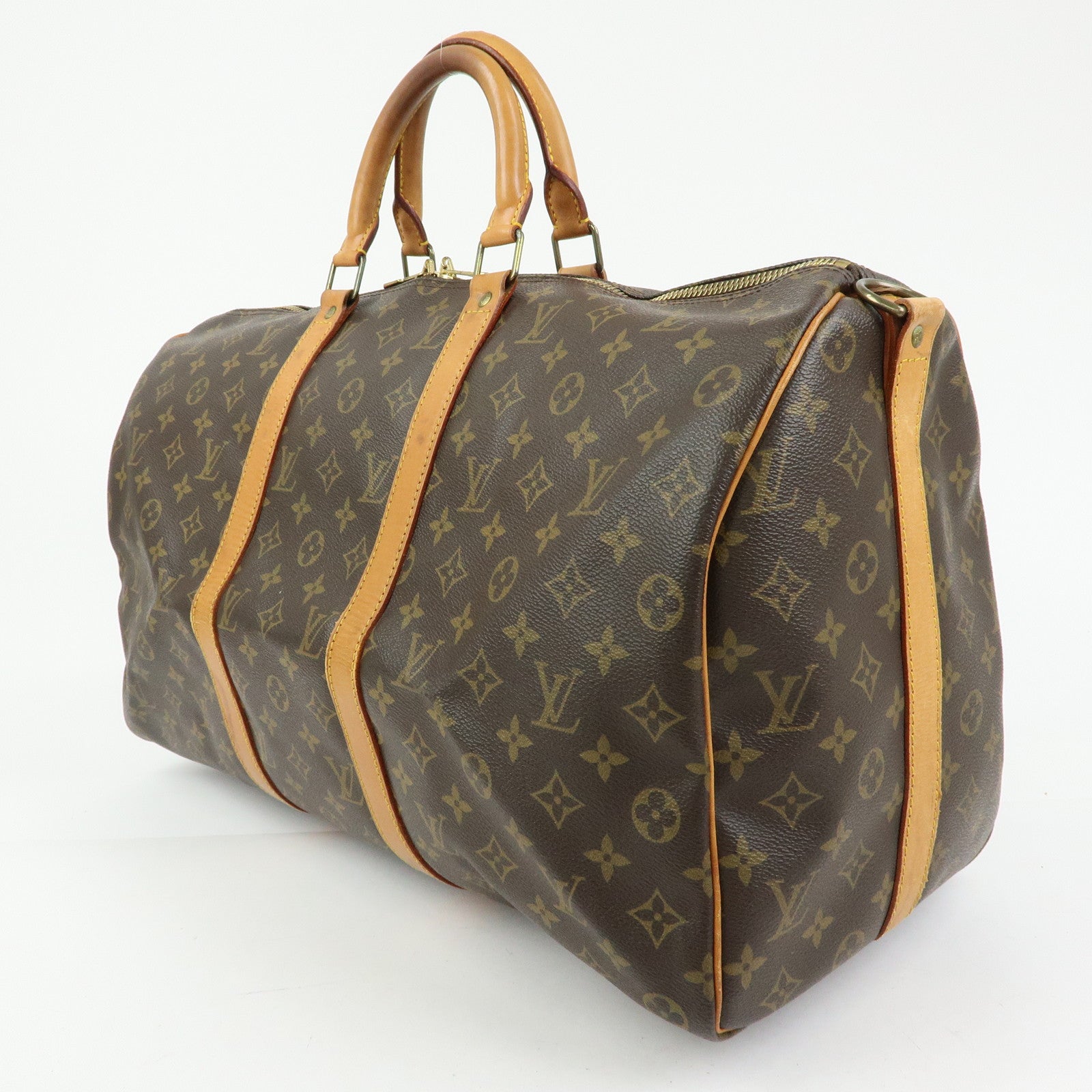 Louis Vuitton Monogram Keep All Bandouliere 50 Boston Bag M41416