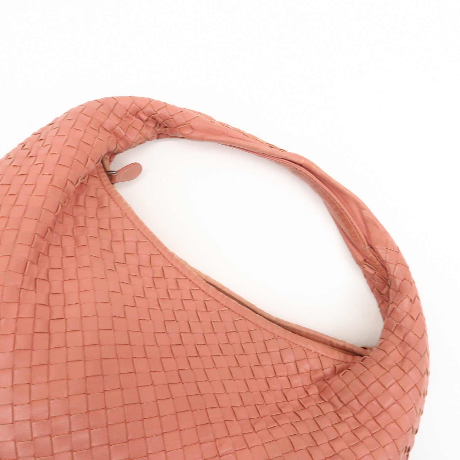BOTTEGA VENETA Intrecciato Leather Shoulder Bag Hand Bag Pink
