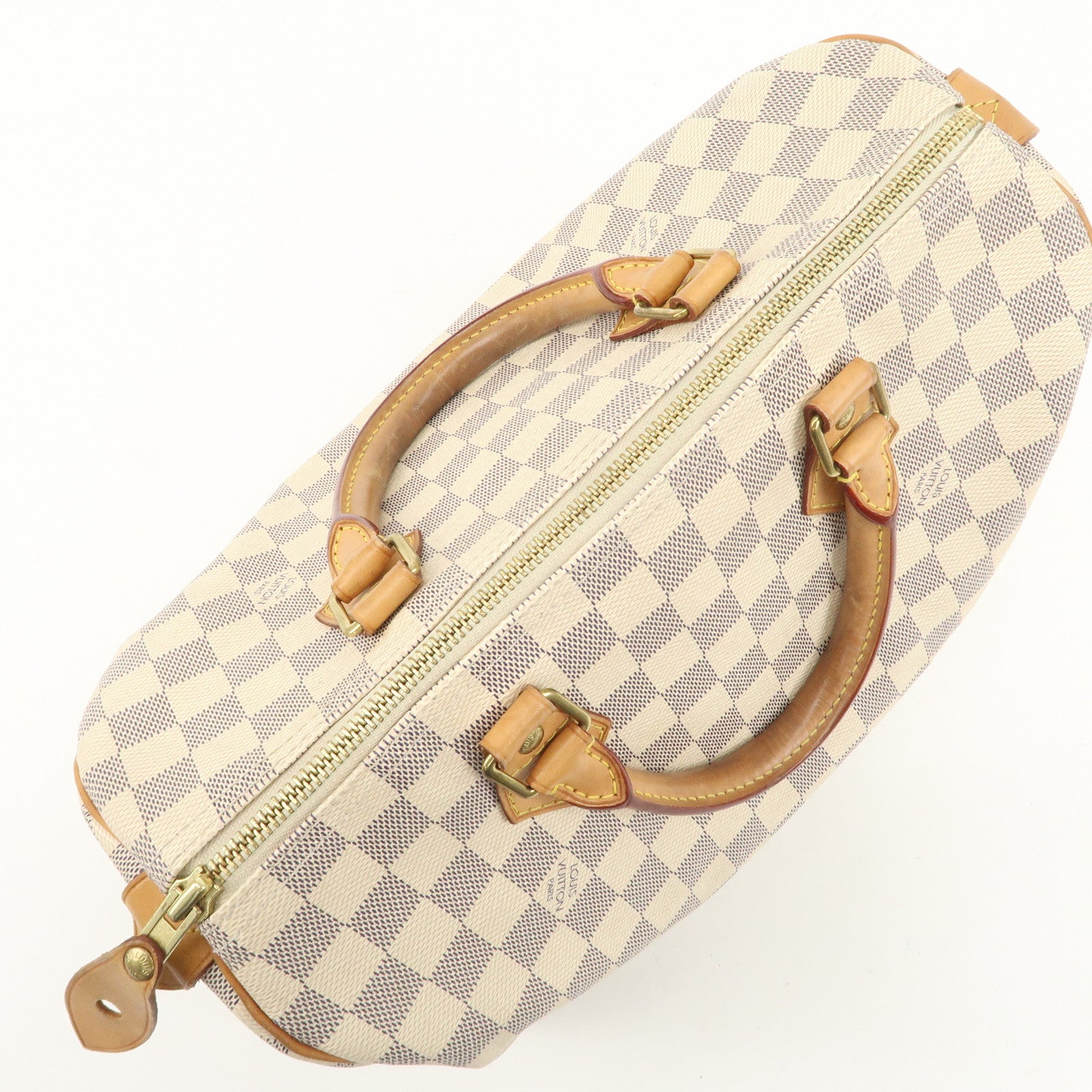 Louis Vuitton Damier Azur Speedy 30 Hand Bag Boston Bag N41533 Used