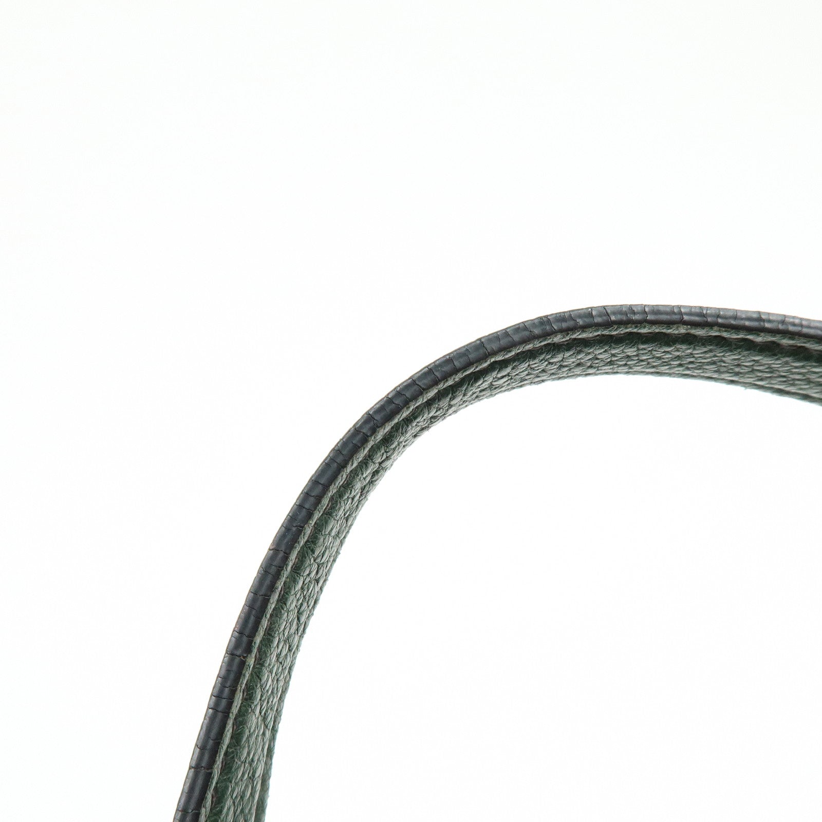 MIU MIU Logo Leather Tote Bag Shoulder Bag Hand Bag Moss Green