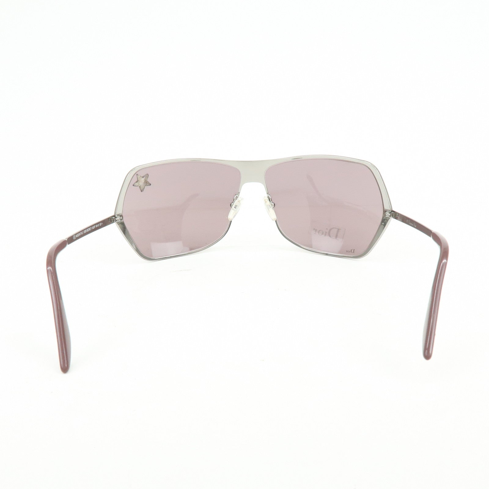 Christian Dior Plastic Metal Sunglasses Star Brown Sillver 6LBP7