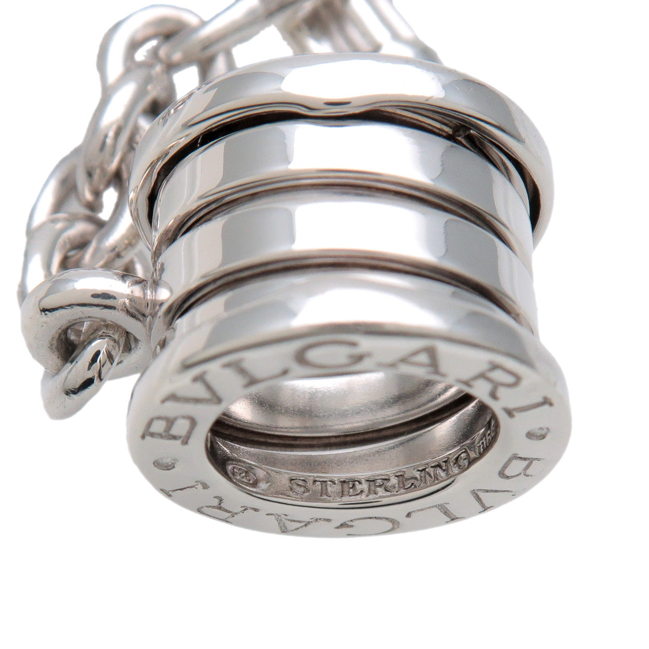 BVLGARI B-zero1 Bag Charm Key Chain SV925 Silver