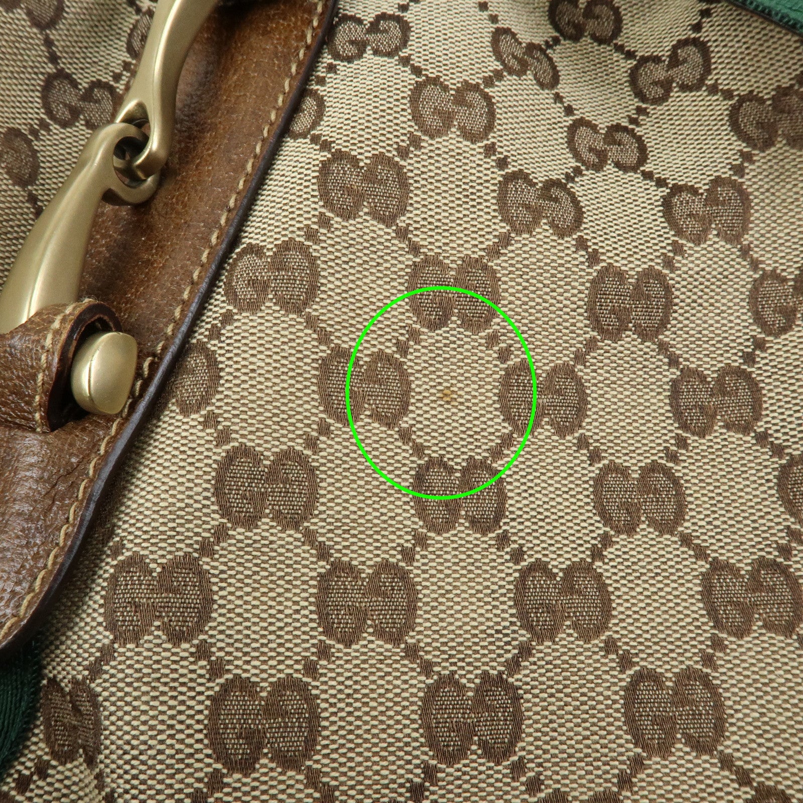 GUCCI Sherry GG Canvas Tote Bag Hand Bag Beige Brown 144186