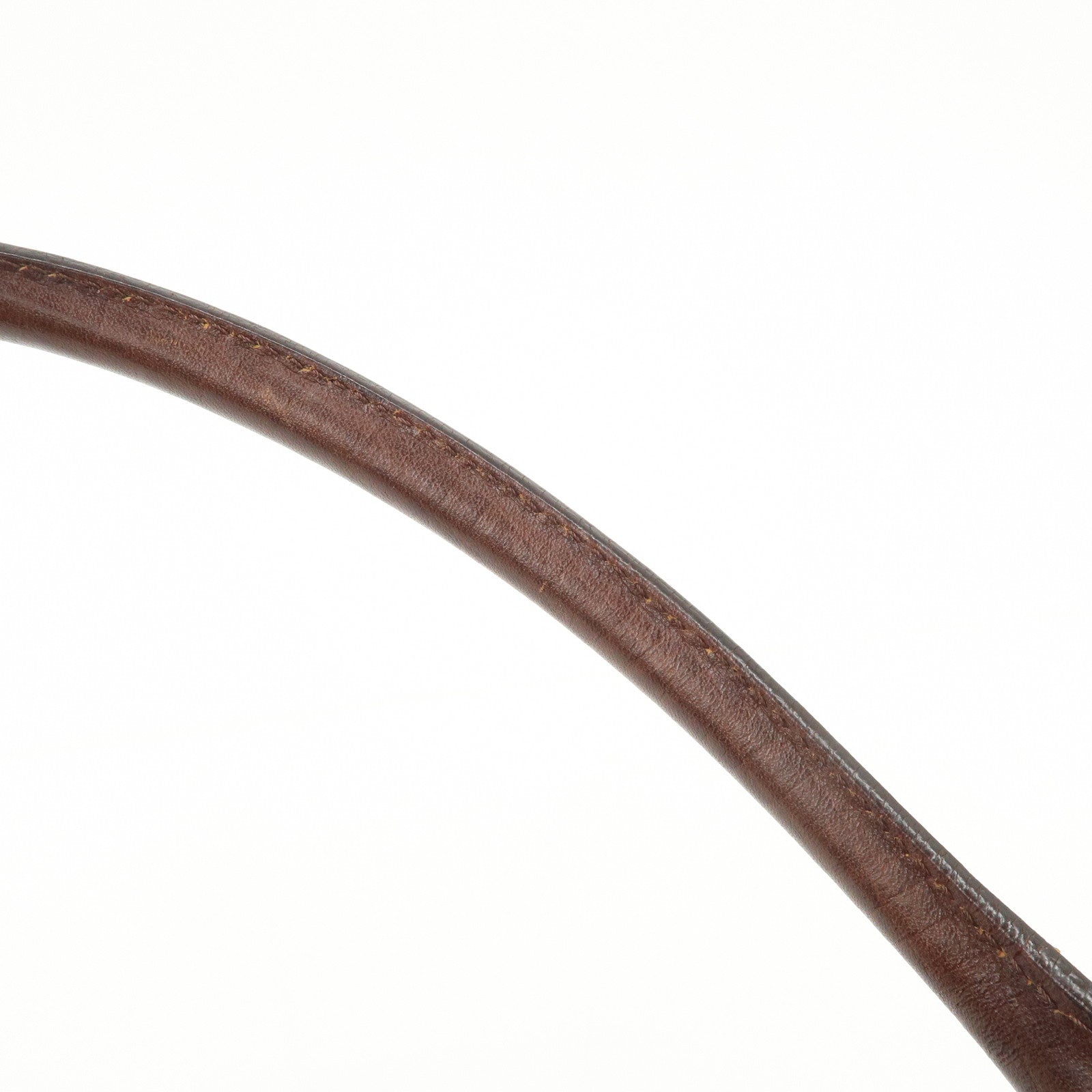 FENDI Etonico Denim Leather Tote Bag Shoulder Bag Brown 8BN162