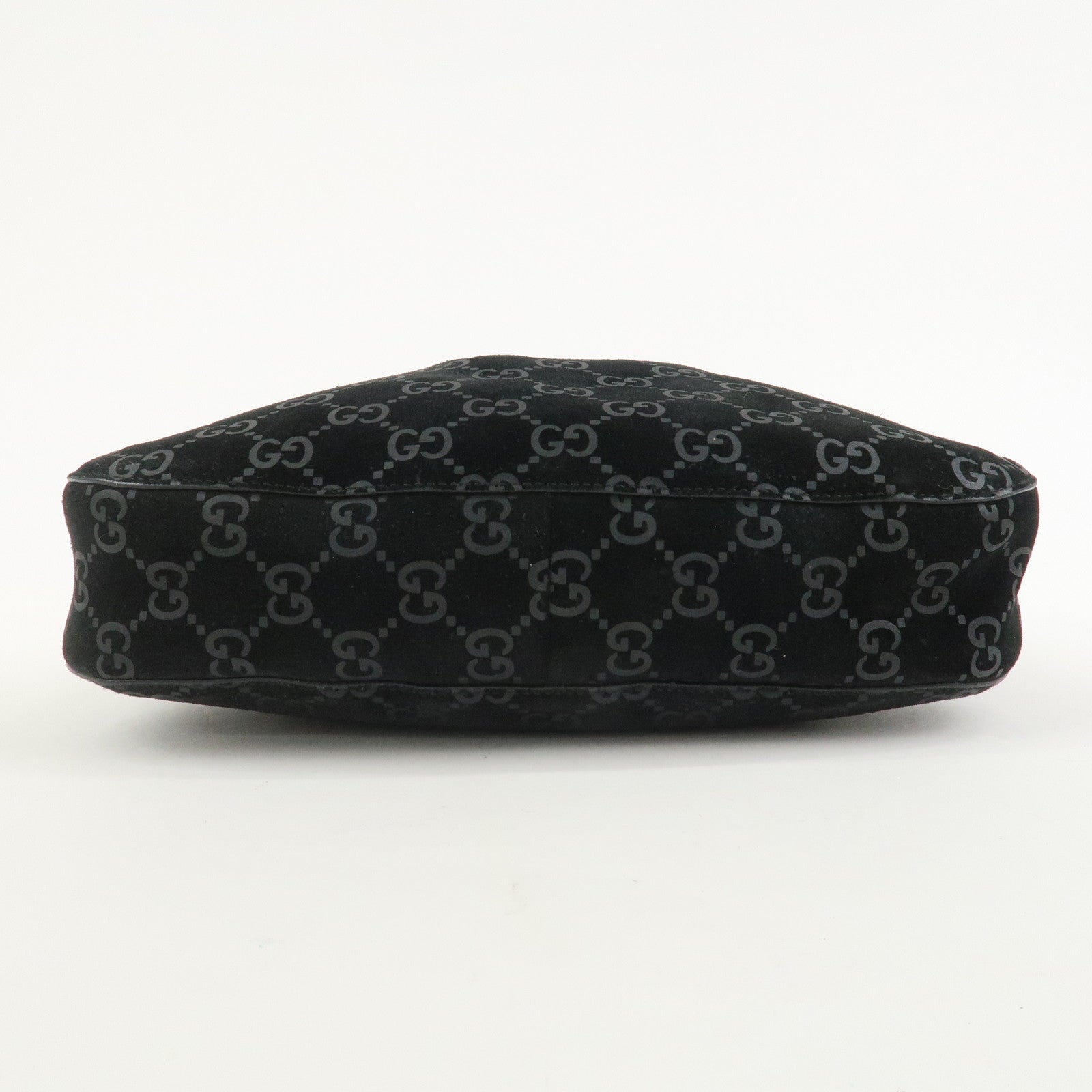 GUCCI GG Suede Shoulder Bag Hand Bag Black 001・3748