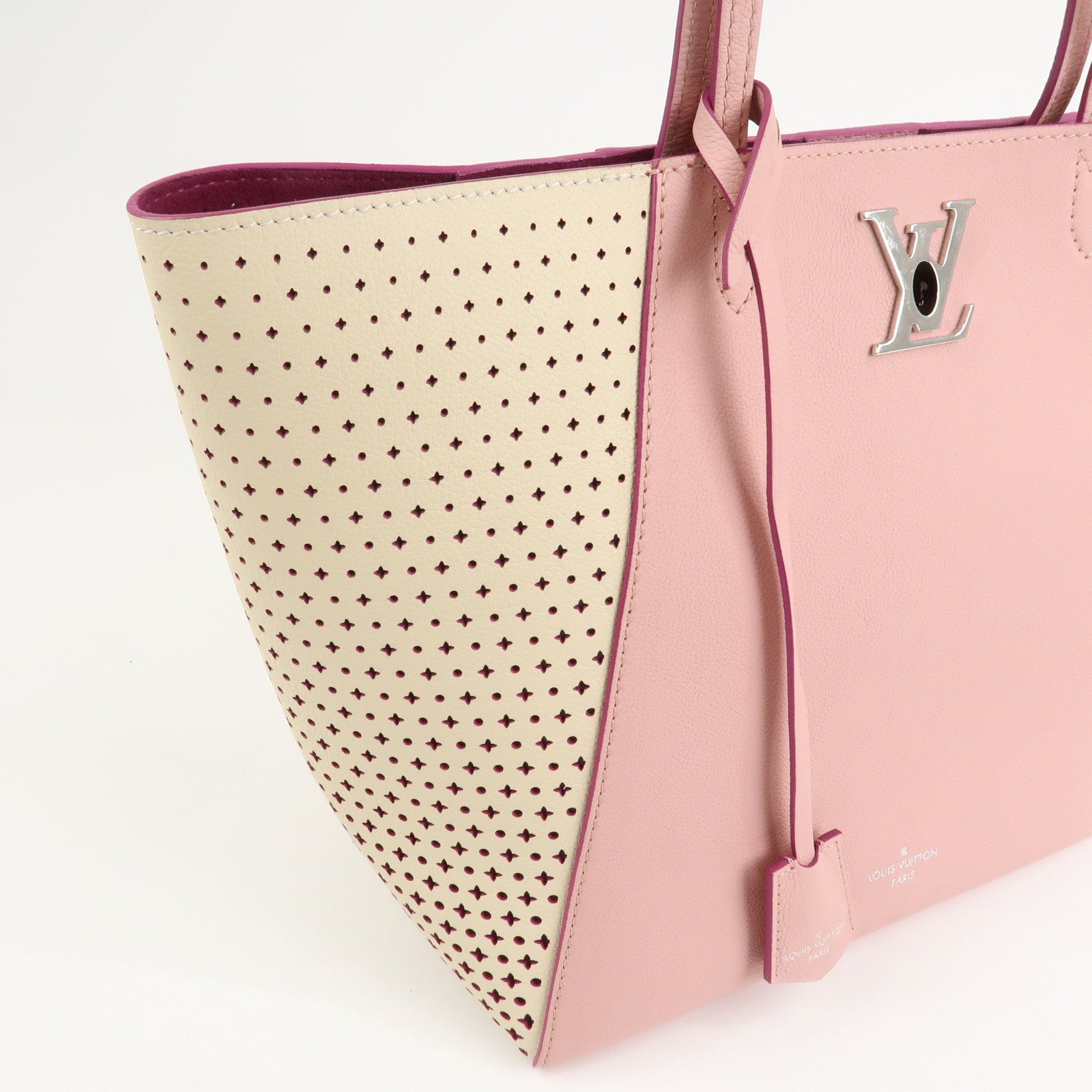 Louis Vuitton Leather Rock Me Cover Tote Bag Rose M54578