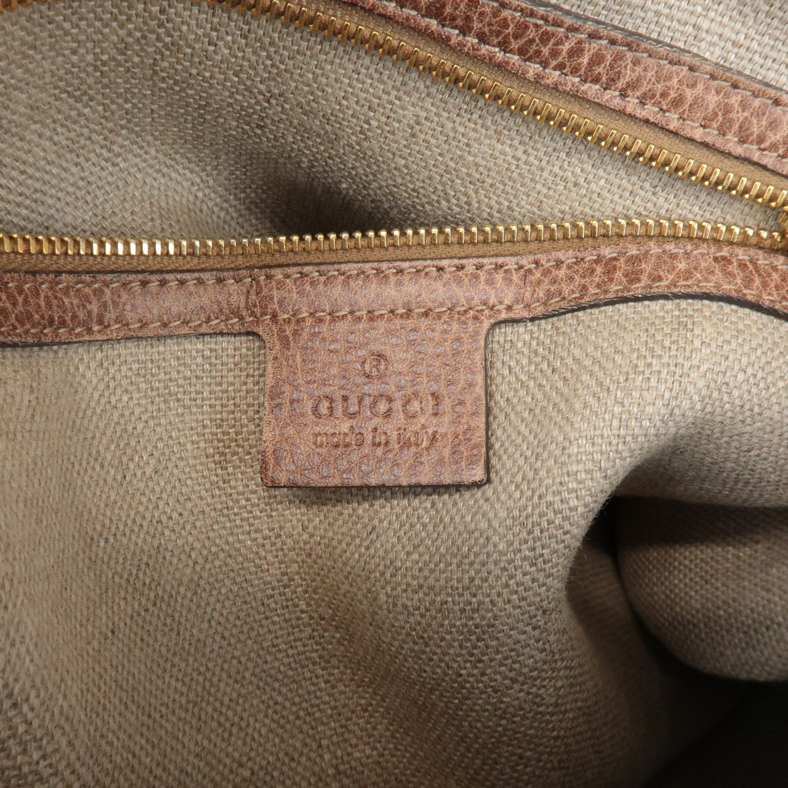 GUCCI New Jackie Bamboo Guccissima Leather Shoulder Bag Brown 218491 Used