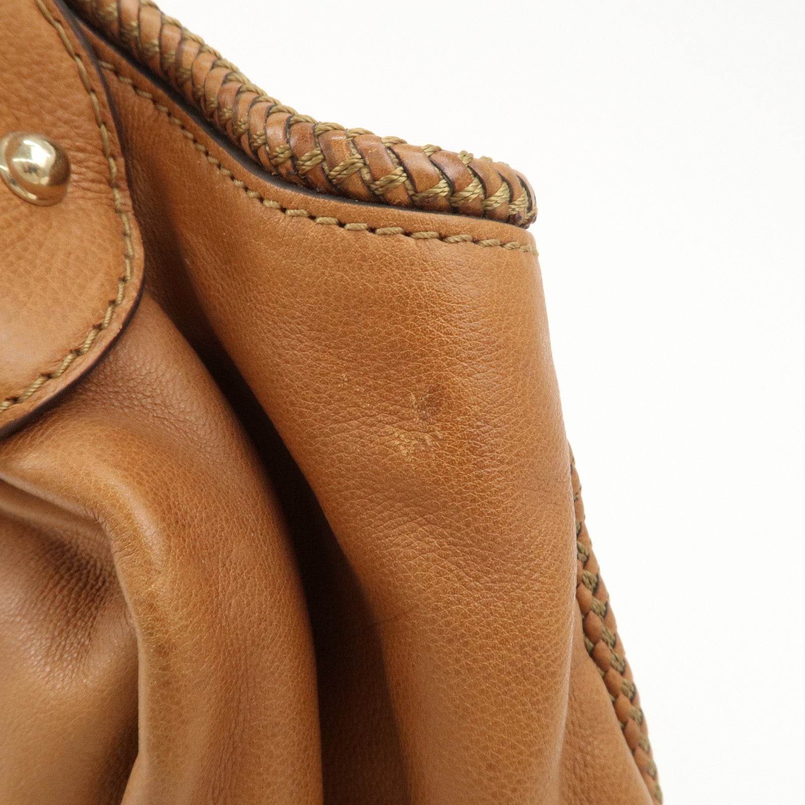 GUCCI Marrakech Leather Shoulder Bag Hand Bag Brown 257029 Used