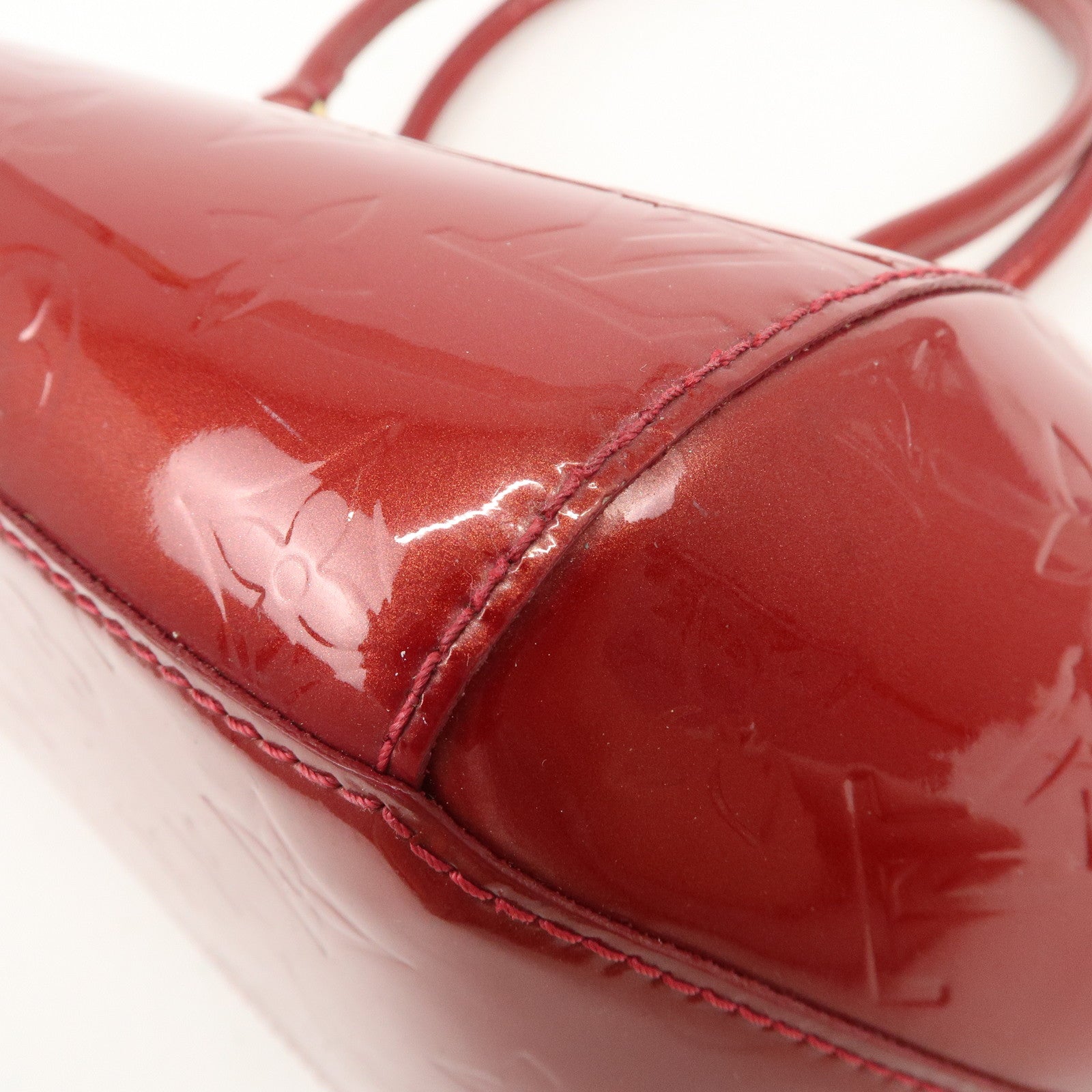 Louis Vuitton Monogram Vernis Sherwood PM Hand Bag Pomme d'Amour VI0131 Used