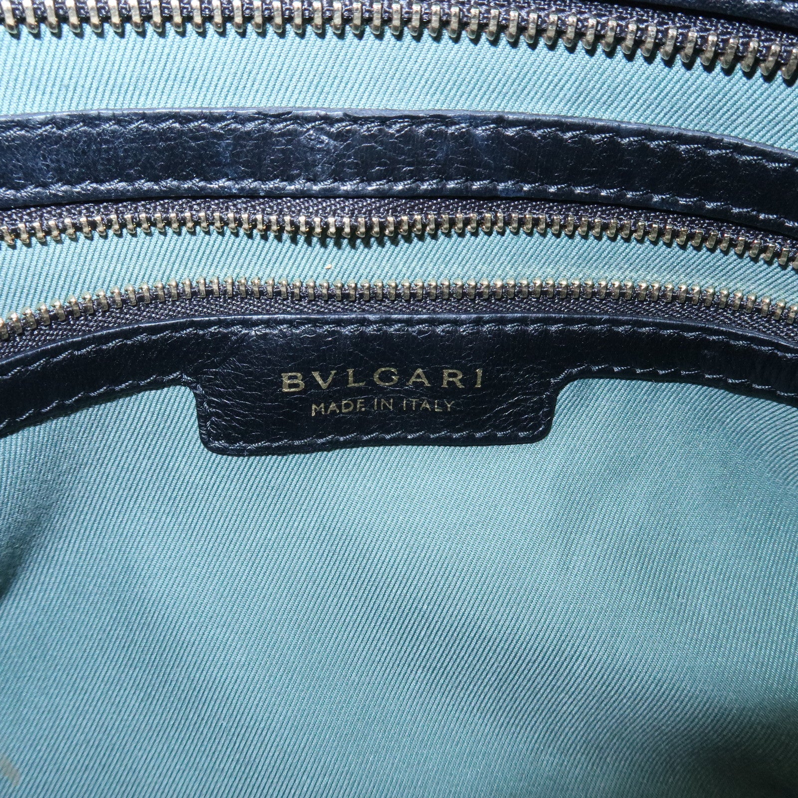 BVLGARI Monete Nappa Plisse Chain Shoulder Bag Tote Bag Black