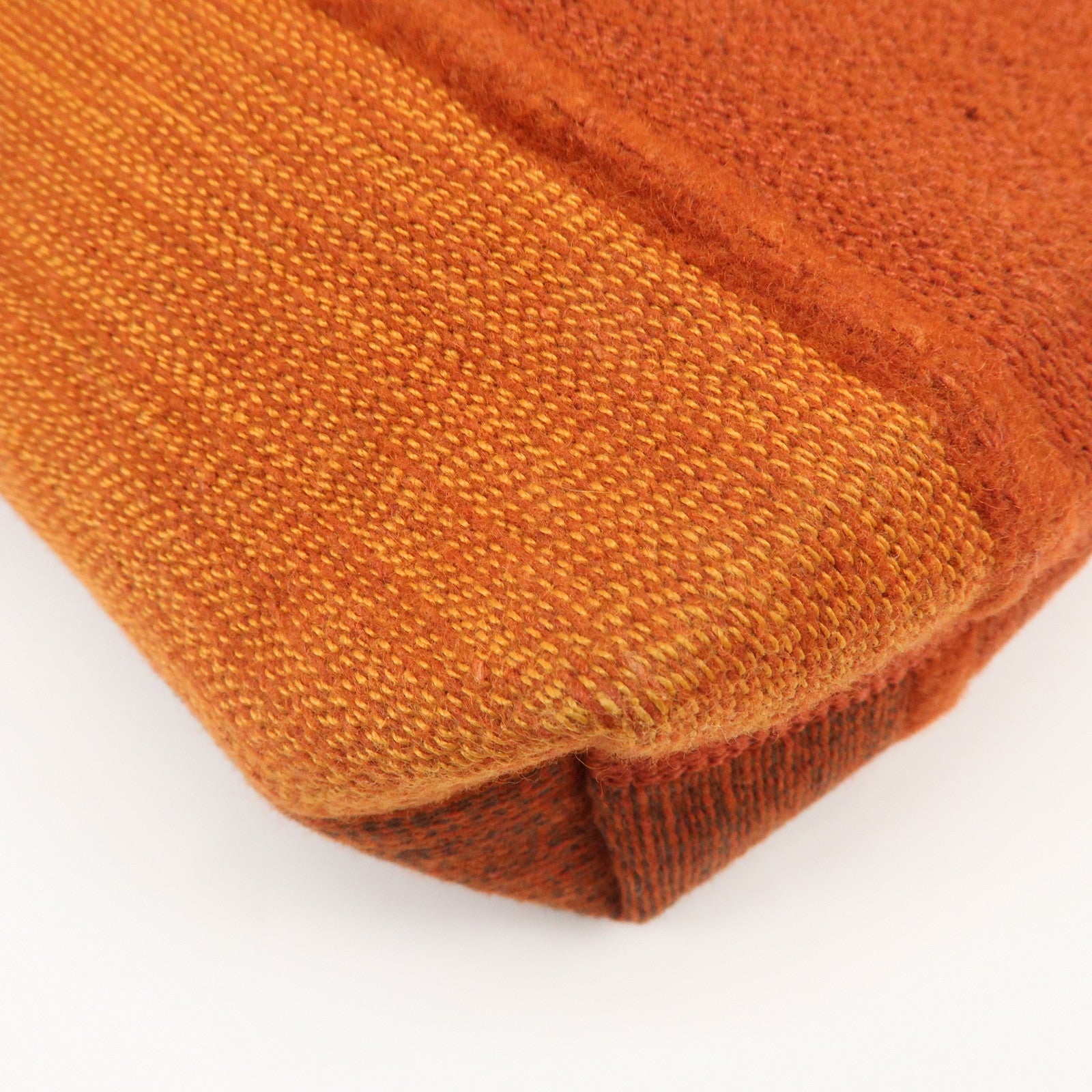 HERMES Amedaba PM Wool Canvas Leather Mini Tote Hand Bag Orange