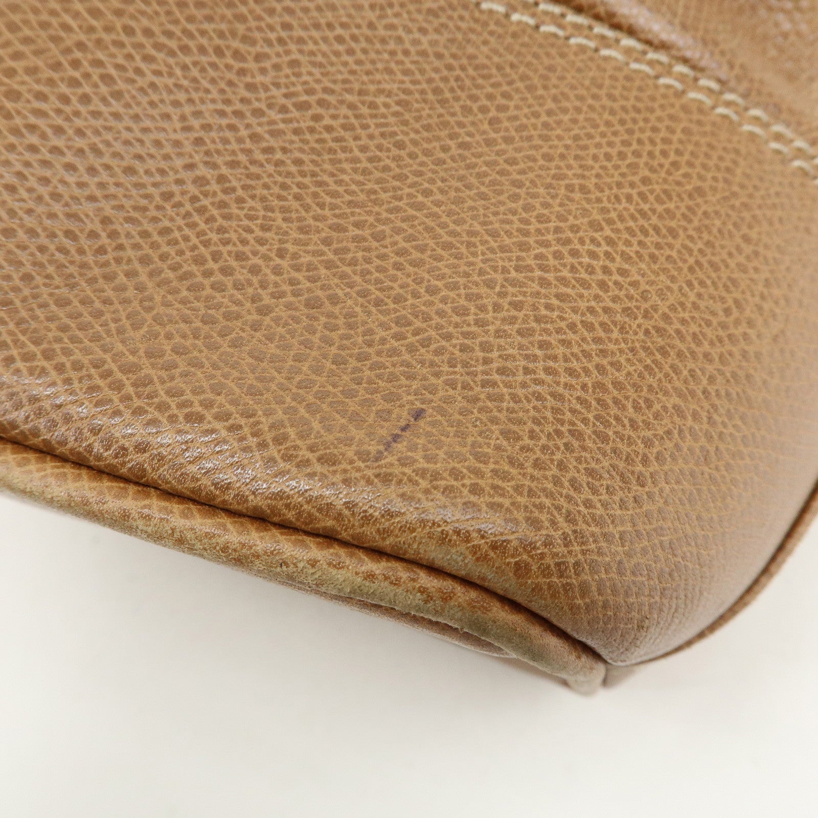 LOEWE Anagarm Leather Drawstring Shoulder Bag Brown