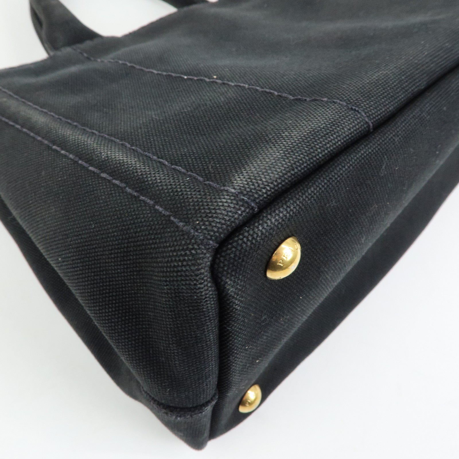 PRADA Triangle Logo Canapa Mini Canvas 2Way Bag Hand Bag 1BG439