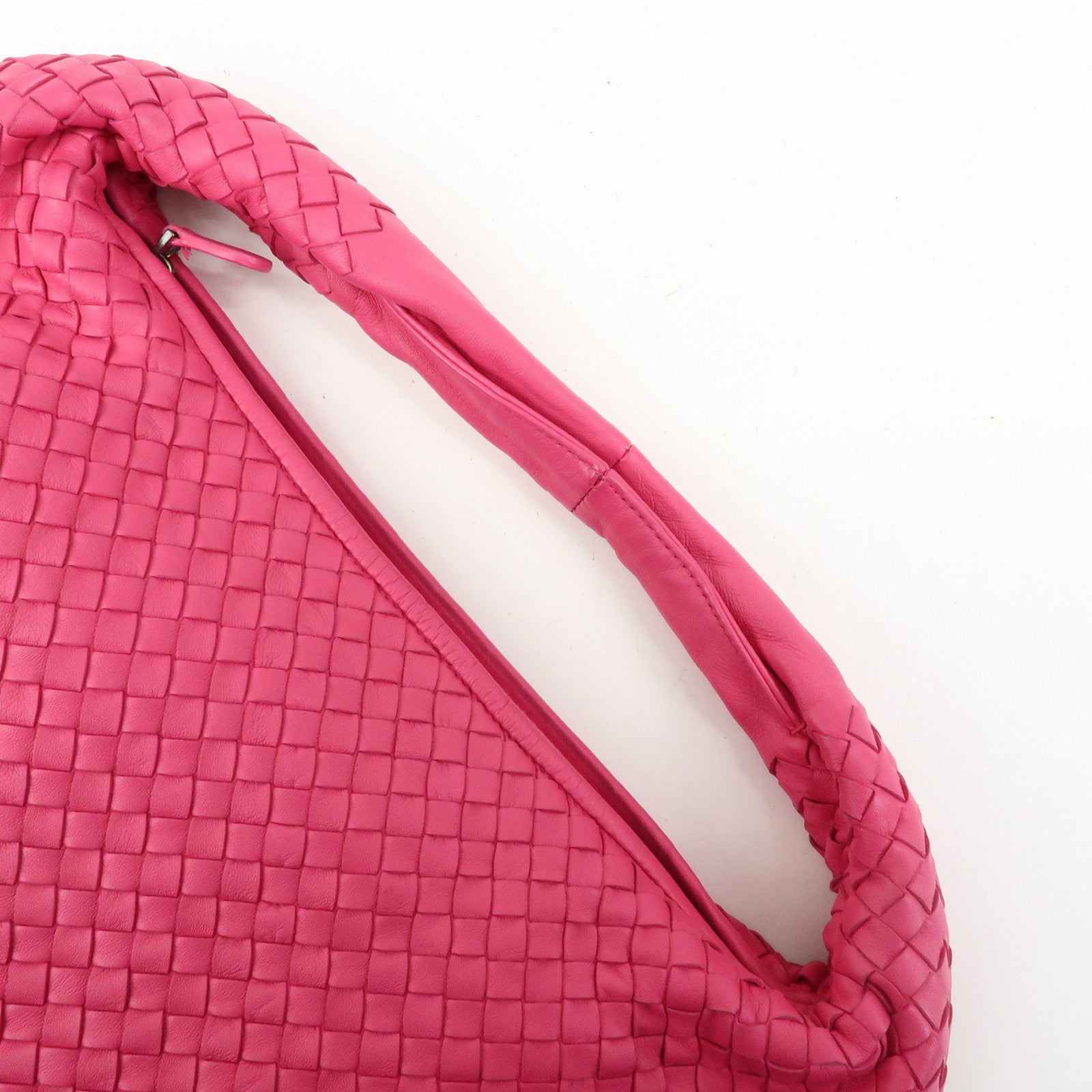 BOTTEGA VENETA Intrecciato Hobo Lamb Skin Shoulder Hand Bag 115653