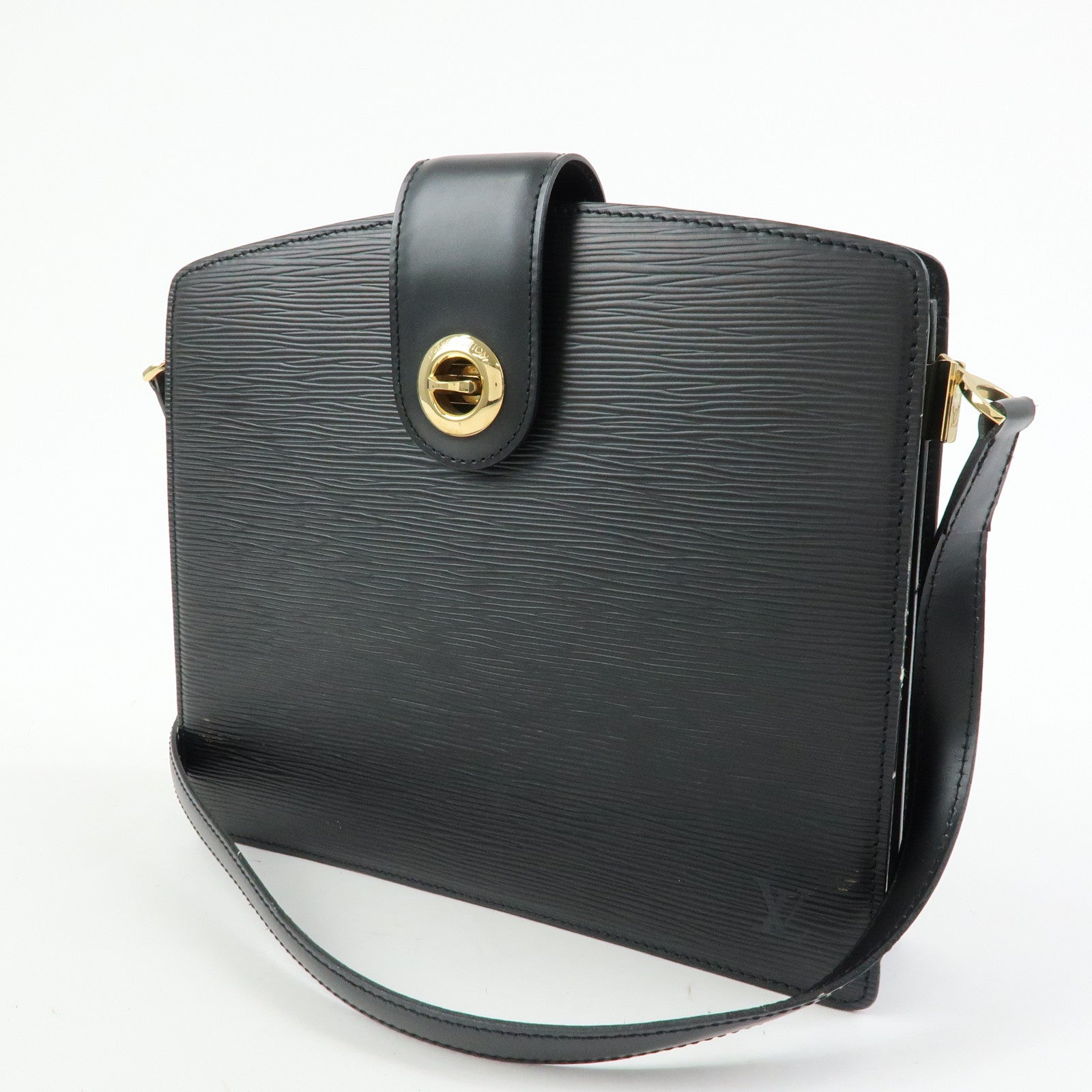 Louis Vuitton Epi Capuchin Shoulder Crossbody Bag Noir Black M52342