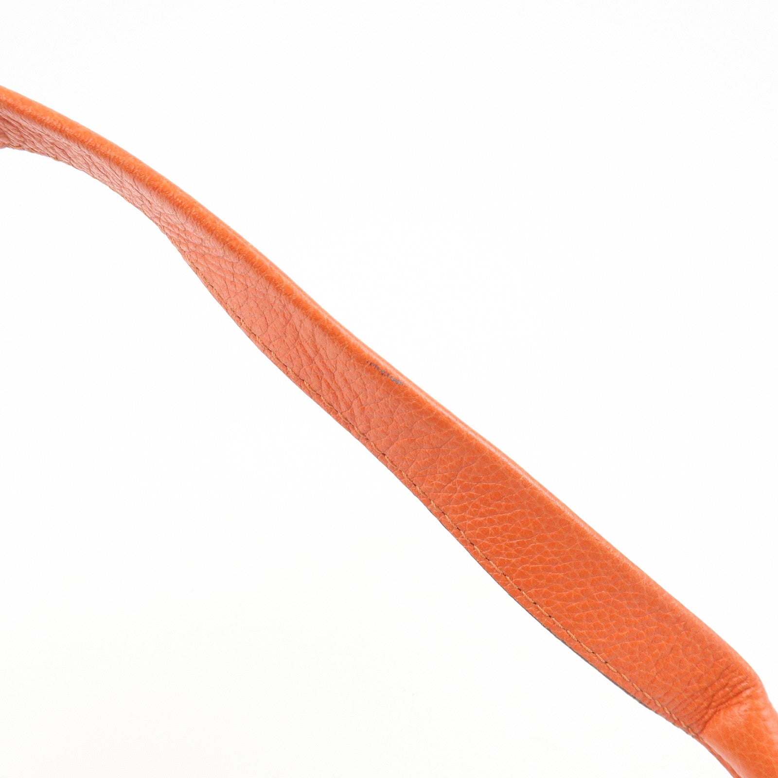 Chloe Parati Leather CH Shoulder Bag Hand Bag Orange