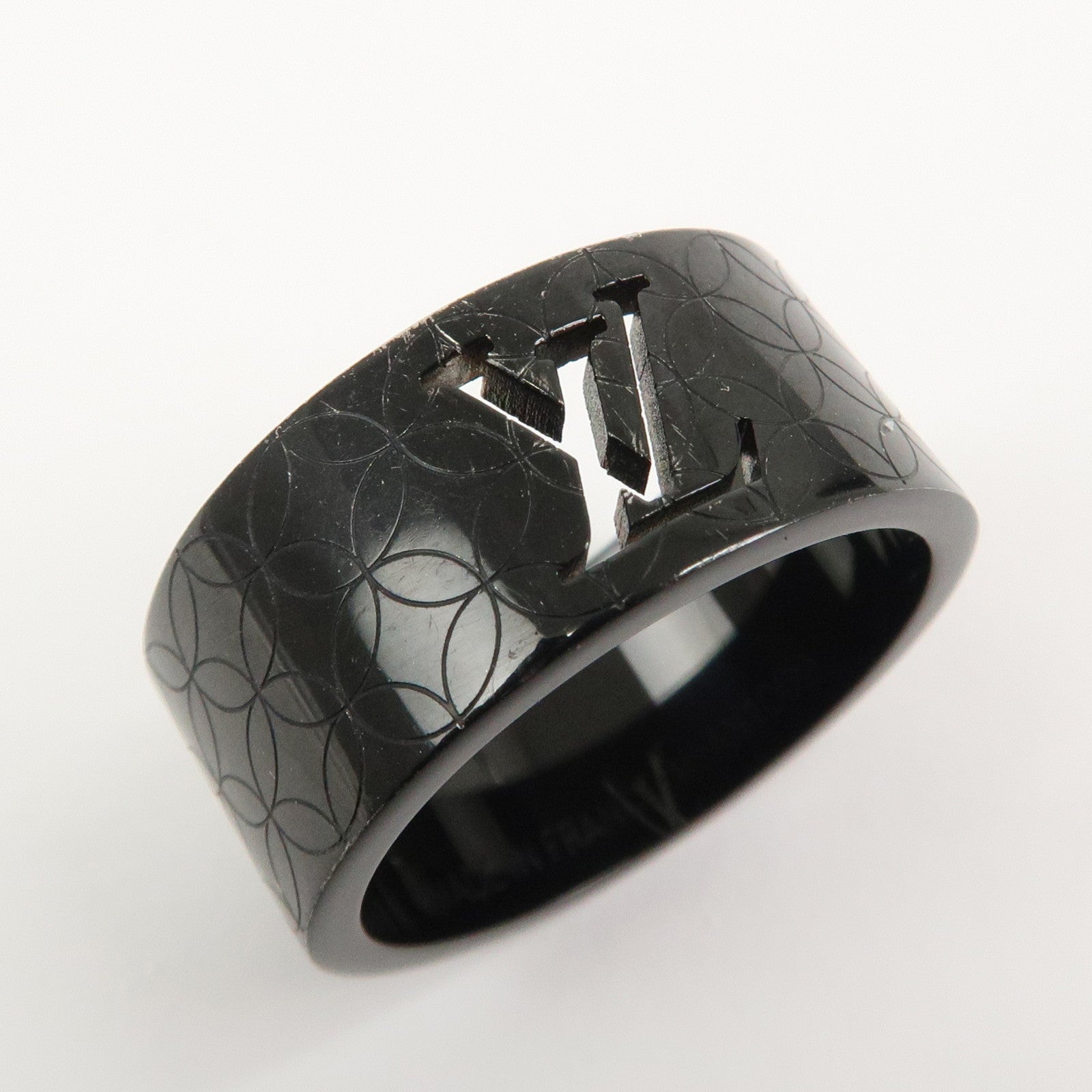 Louis Vuitton Bague Champs Élysées Metal Ring Black M66110