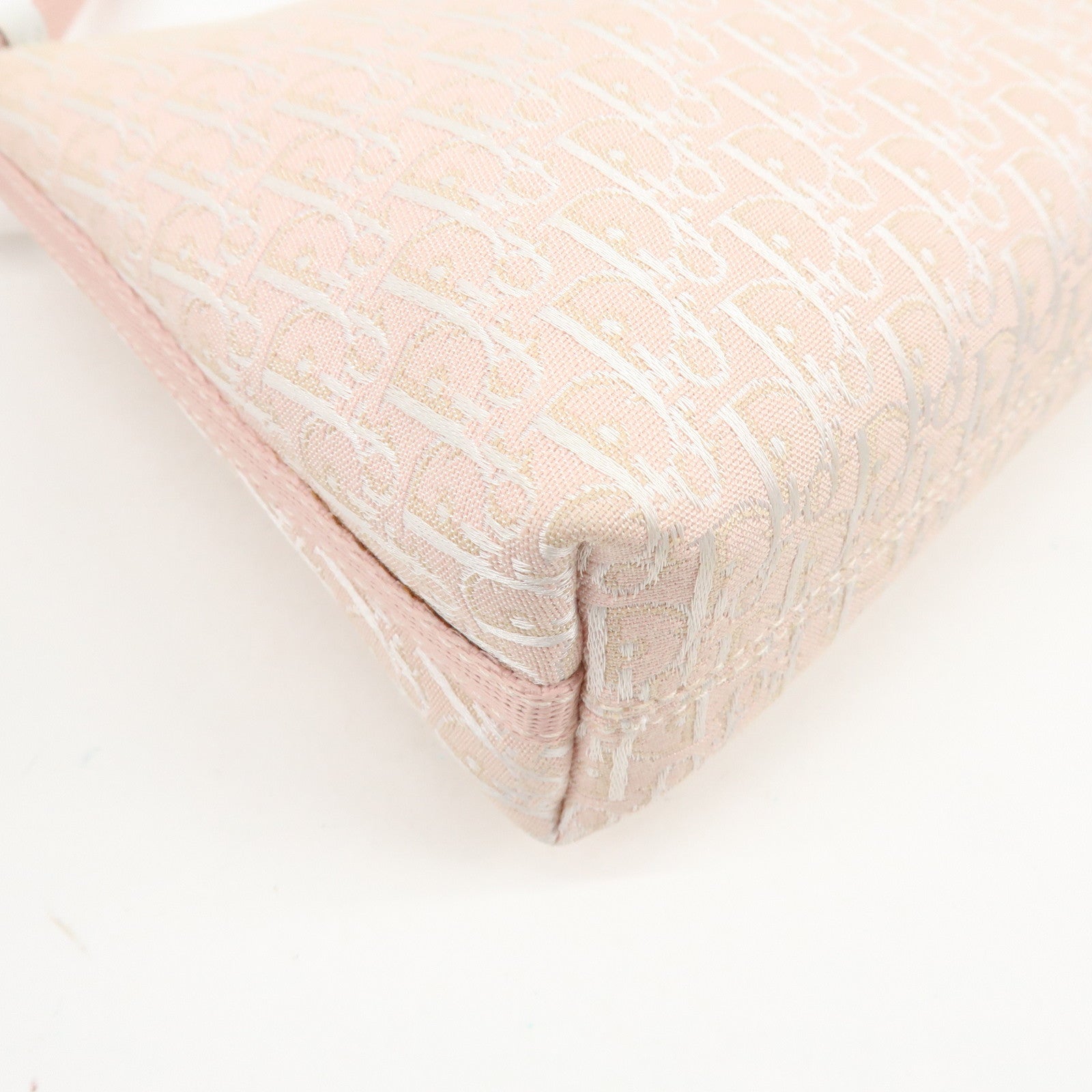 Christian Dior Trotter Canvas Leather Shoulder Bag Hand Bag Pink