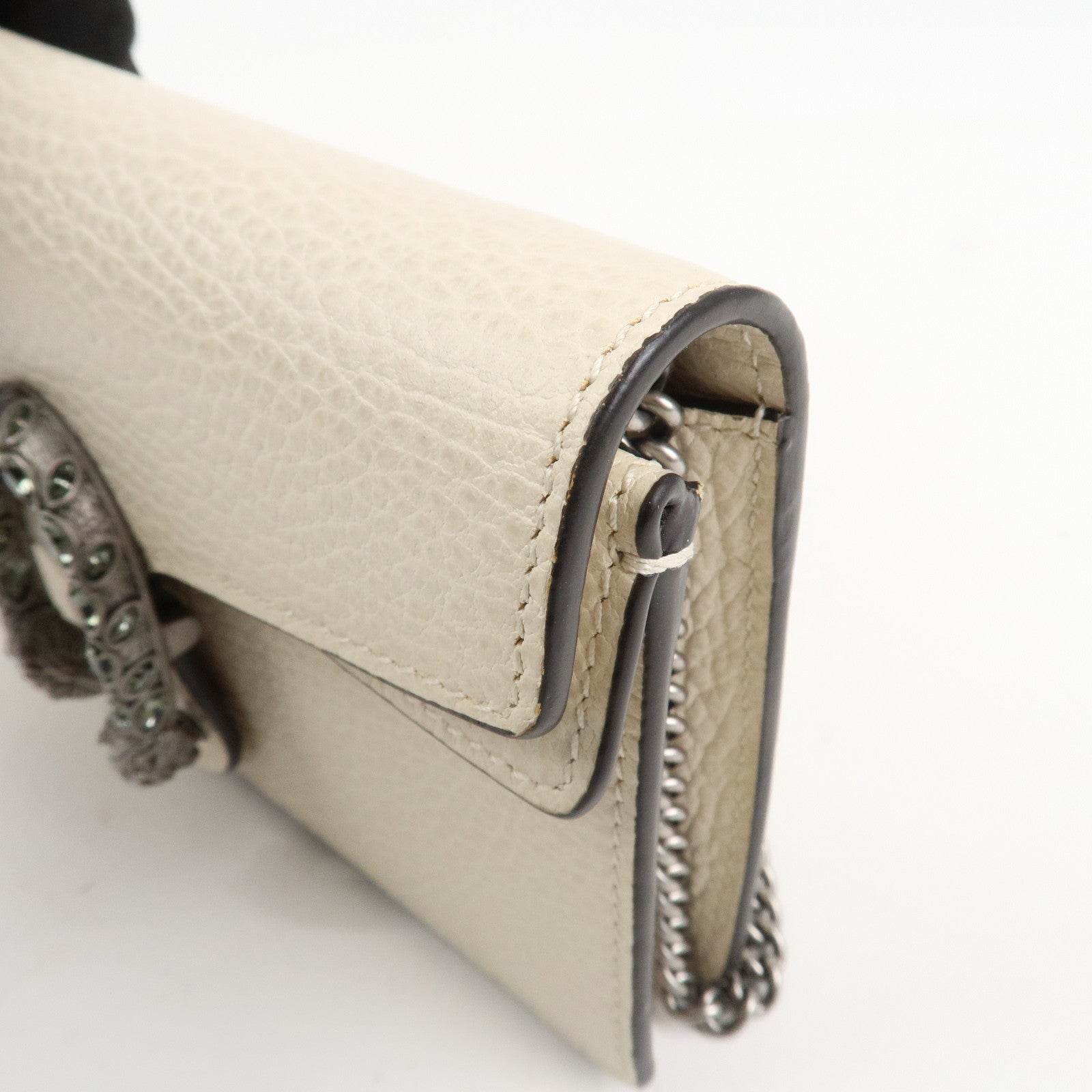 GUCCI Dionysus Super Mini Bag Leather Chain Shoulder Bag 476432 Used