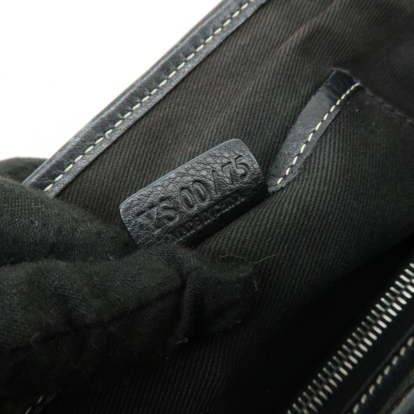 CELINE Macadam Canvas Leather Boogie Bag Hand Bag Navy