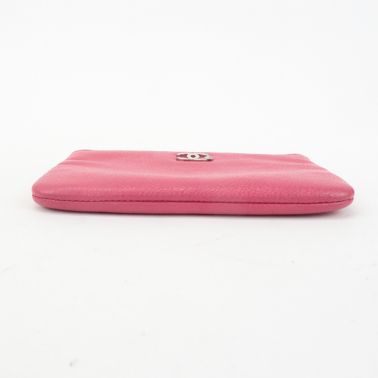 CHANEL COCO Mark Caviarskin Pouch Cosmetic Pouch Pink Used