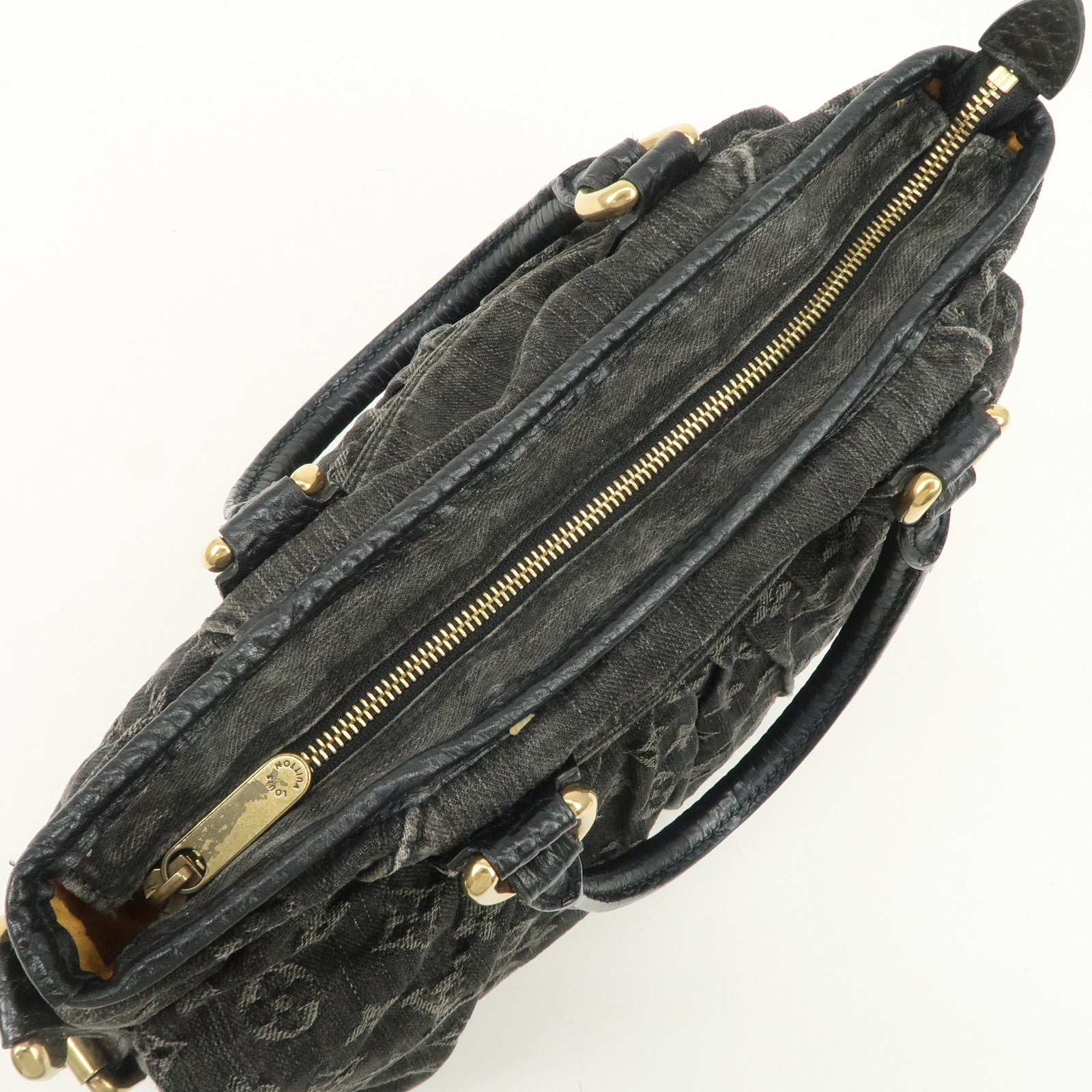 Louis Vuitton Monogram Denim Neo Cabby MM 2Way Bag Noir M95351