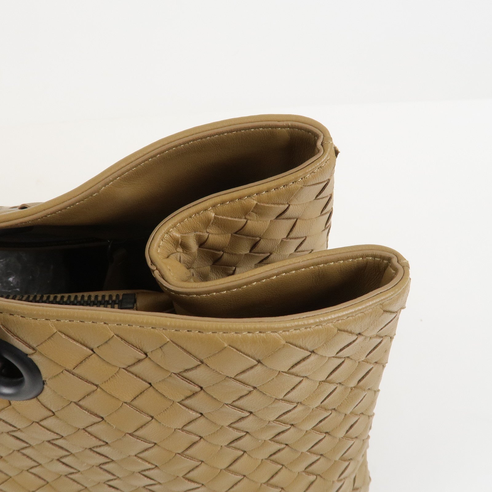 BOTTEGA VENETA Intrecciato Nappa Leather Shoulder Tote Bag Brown