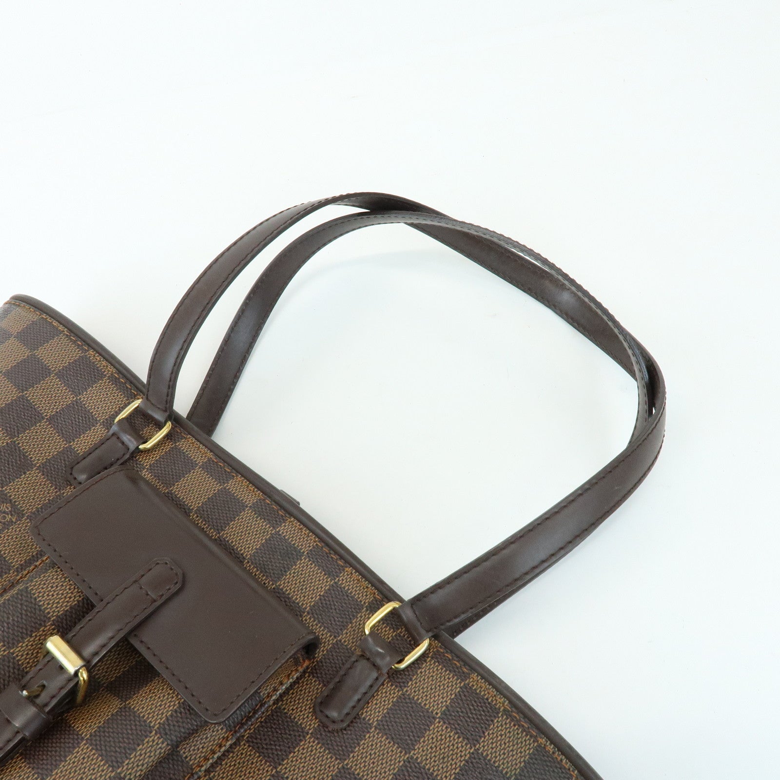 Louis Vuitton Damier Manosque PM Canvas Tote Bag Ebene N51121