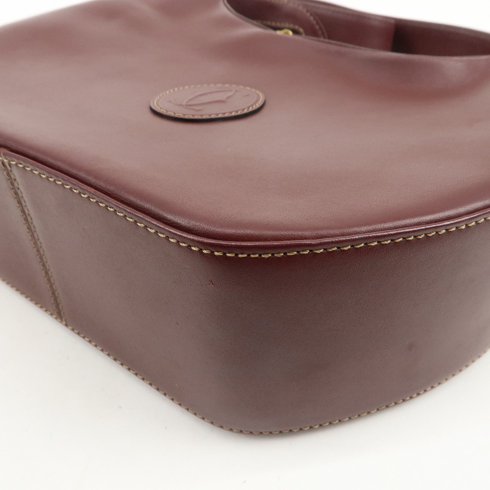 Cartier Must de Cartier Leather Shoulder Bag Bordeaux