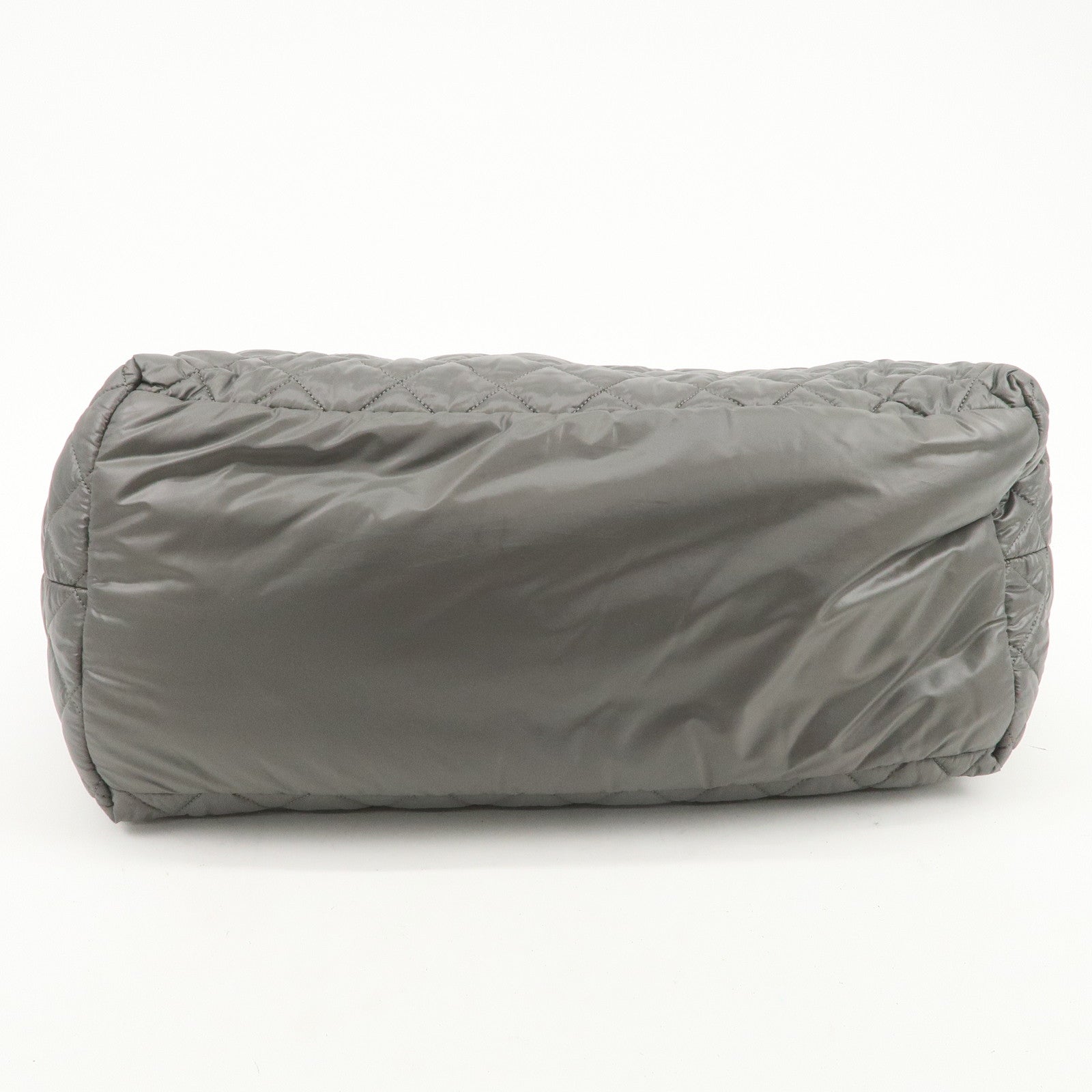 CHANEL COCO Cocoon Nylon Leather Medium Tote Bag Hand Bag A48611