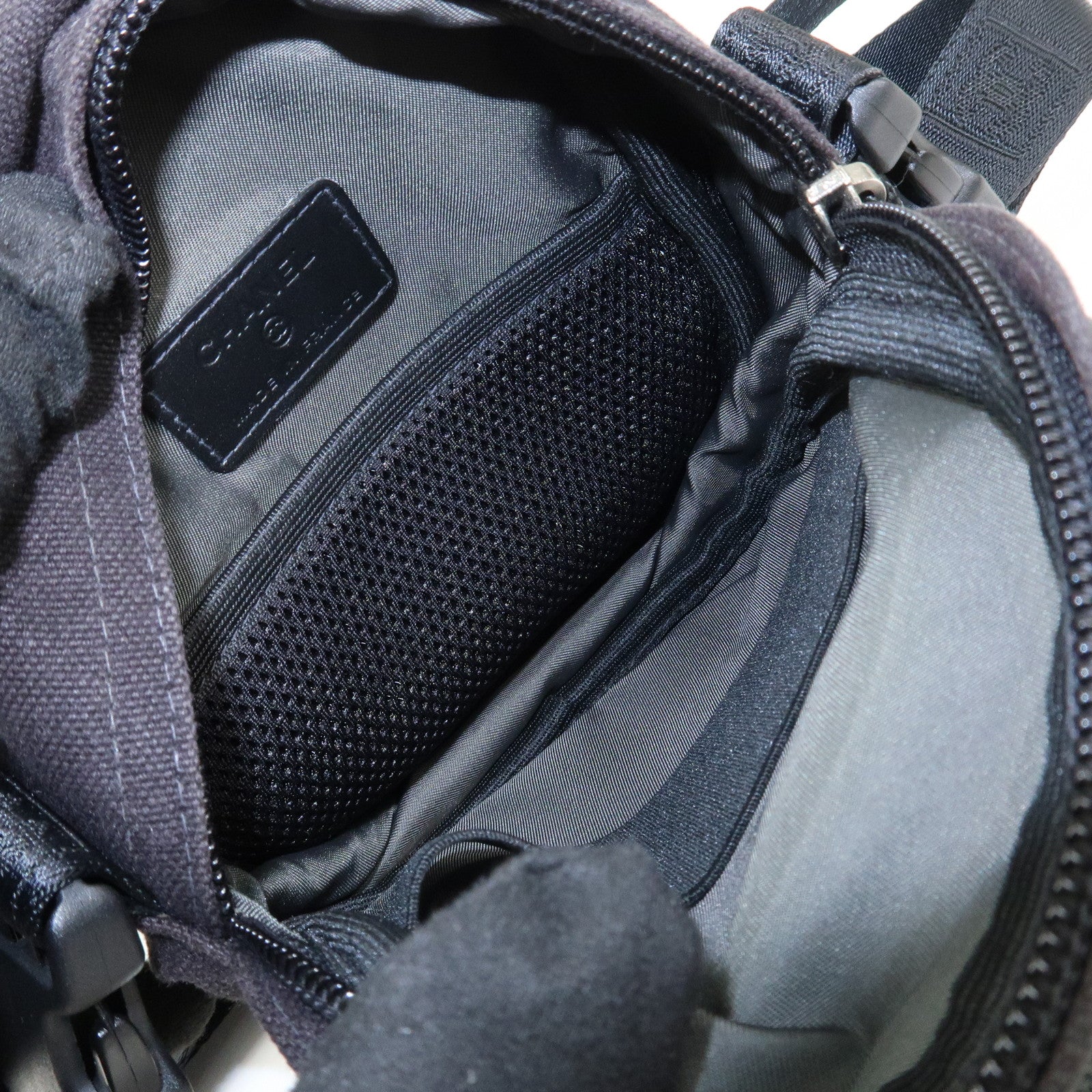 CHANEL Sport Line COCO Mark Canvas Shoulder Bag Black A23300