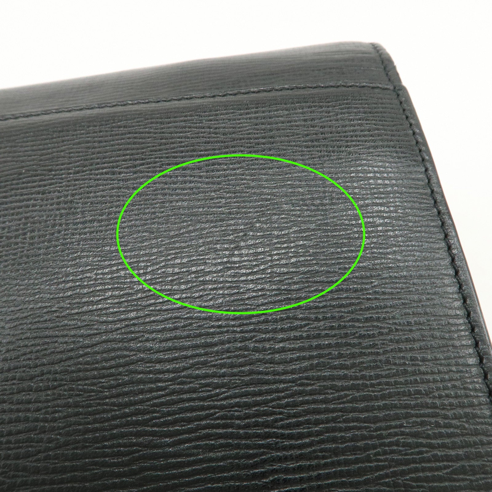 LOEWE Logo Leather Clutch Bag Black Silver Hardware