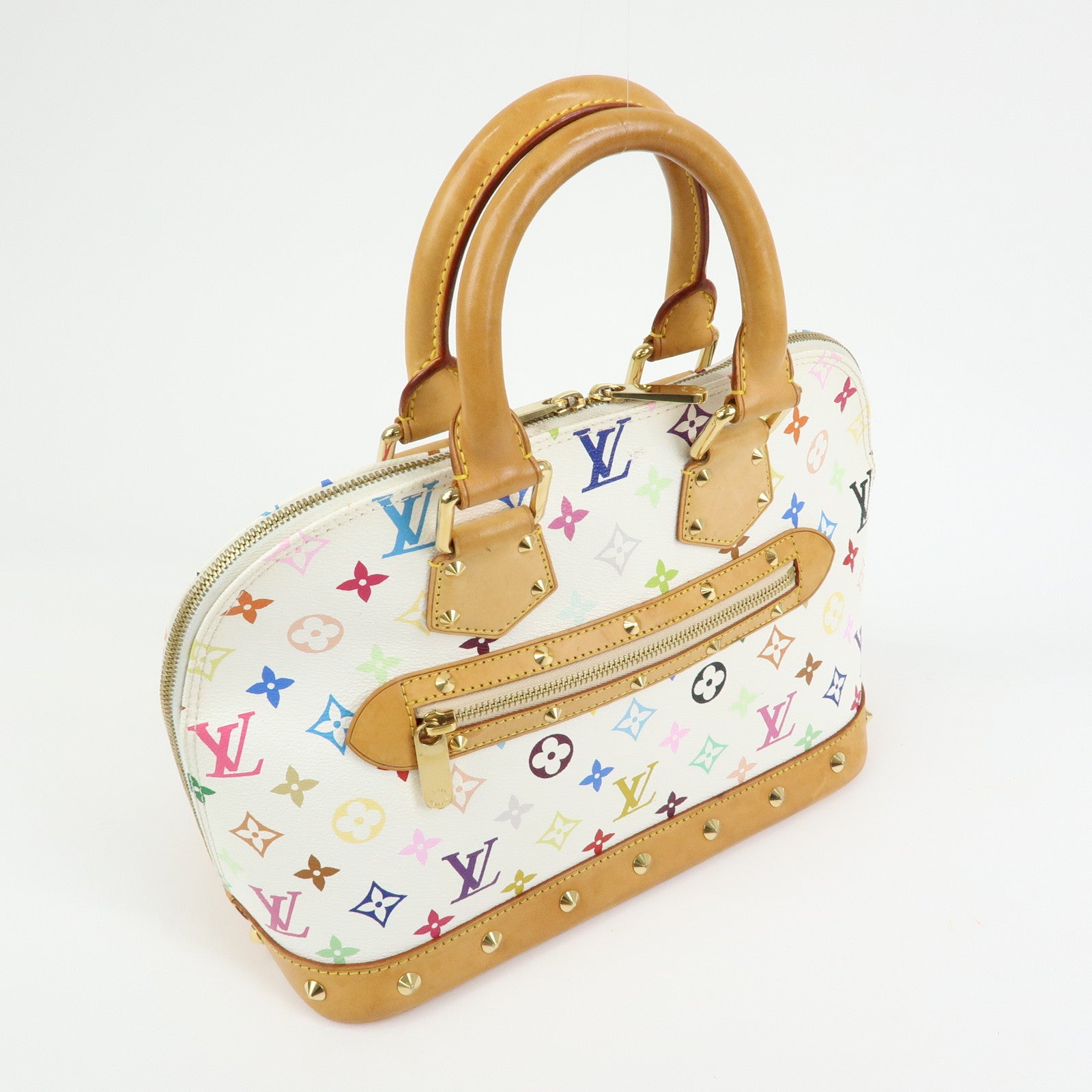 Louis Vuitton Monogram Multicolor Alma PM Hand Bag Blanc M92647