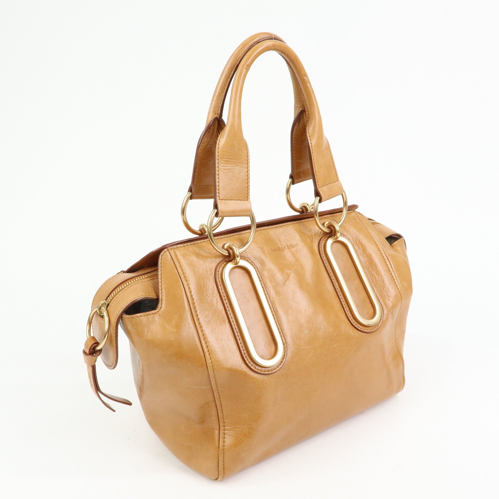 Chloe See by Chloe Page 2Way Bag Shoulder Bag Hand Bag Brown