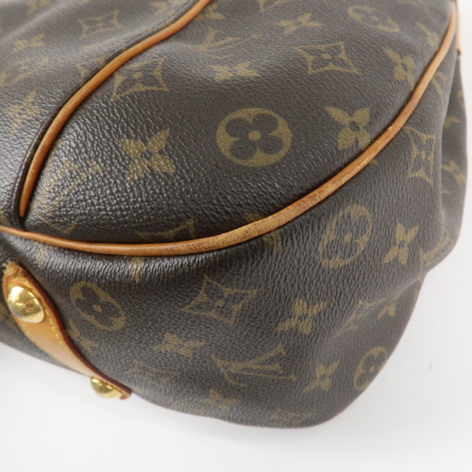 Louis Vuitton Monogram Galliera PM Shoulder Bag Brown M56382 Used