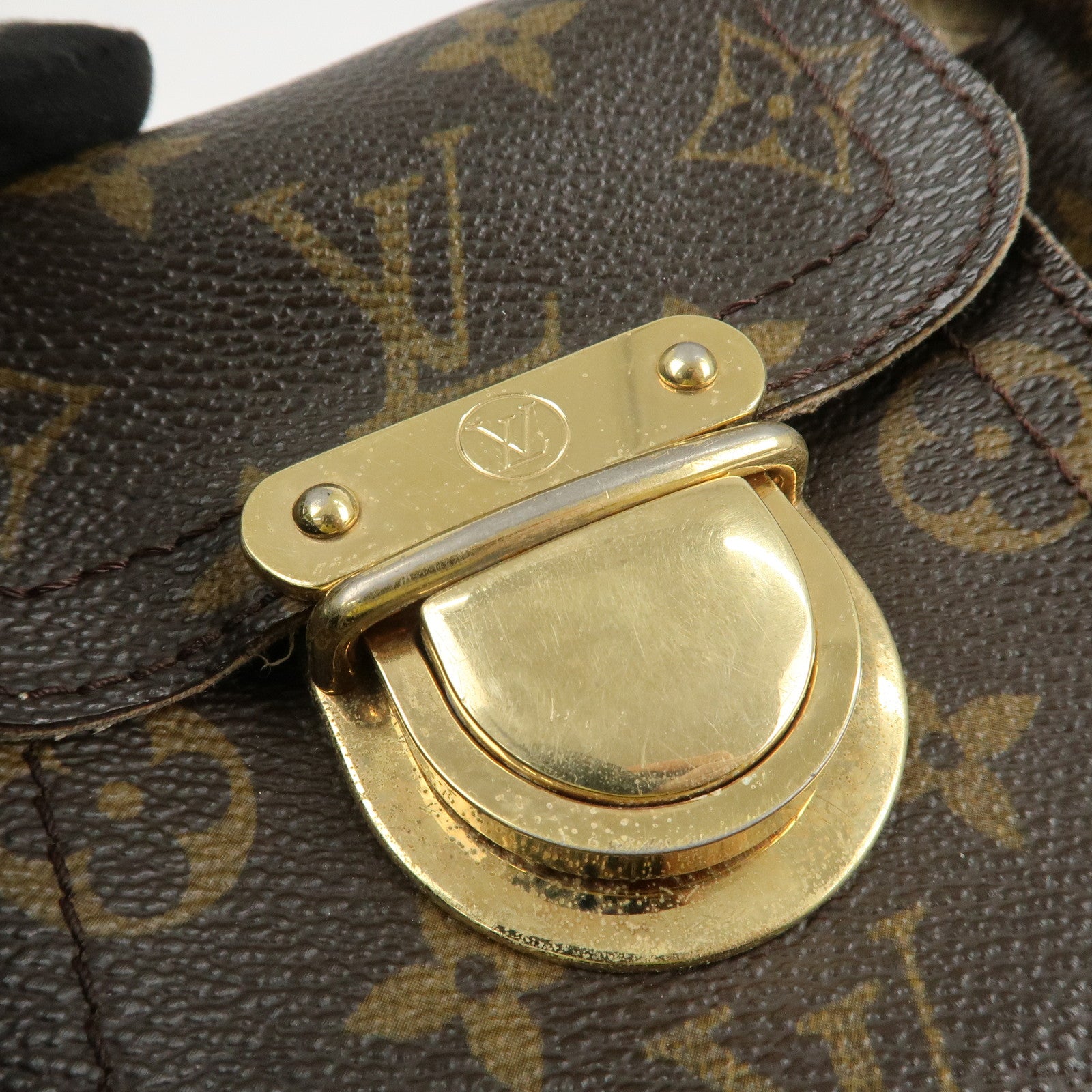 Louis Vuitton Monogram Manhattan PM Hand Bag Brown M40026 Used