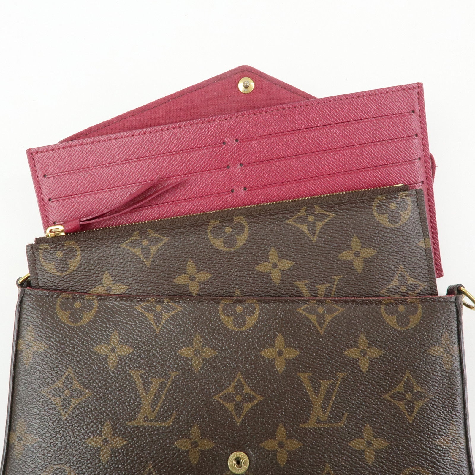 Louis Vuitton Monogram Pochette Felicie Shoulder Bag Brown M61276
