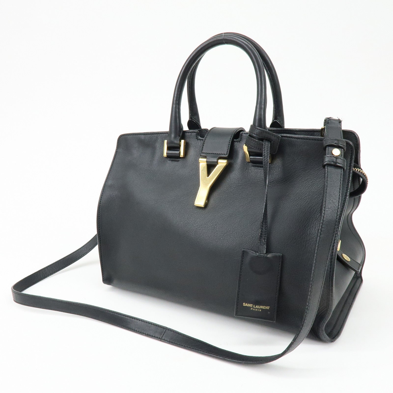 SAINT LAURENT PARIS Petit Cabas Y Line Leather 2Way Bag 311210
