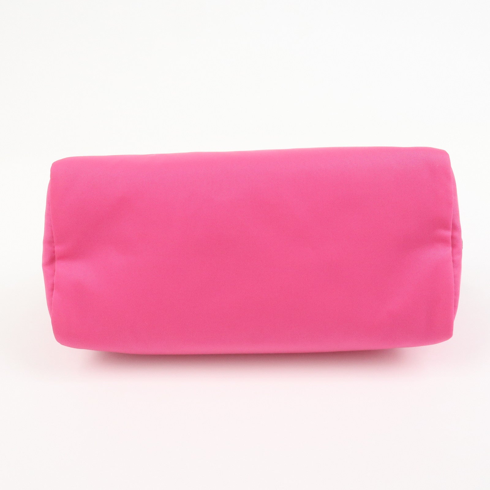 PRADA Triangle Logo Nylon Leather Cosmetic Pouch Pink 1NE693